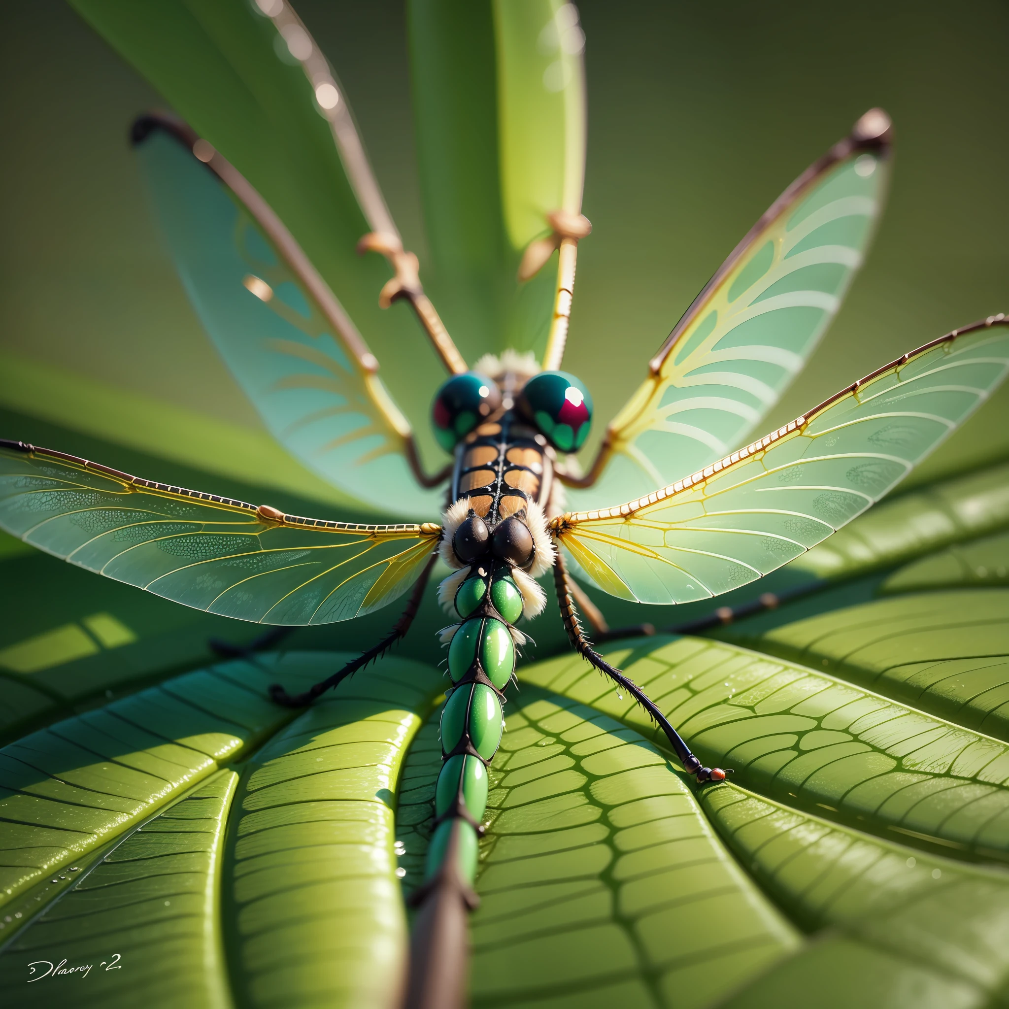 Dragonfly point water, macro photography, HD details, beautiful and real --auto --s2