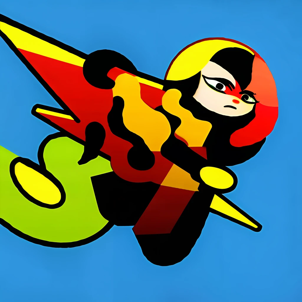 Logo that shows cute ninja throwing letters