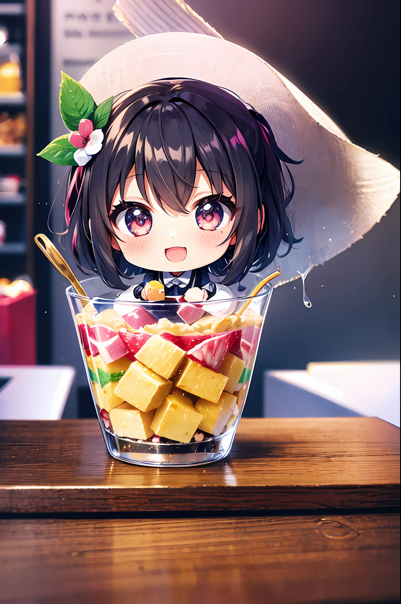 (Chibi: 1.5), Happy, (Parfait),