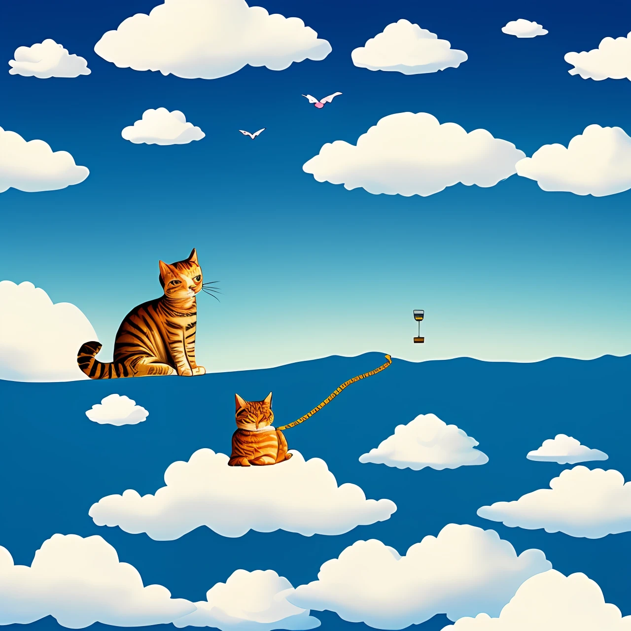 The story of a cat traveling the world on clouds