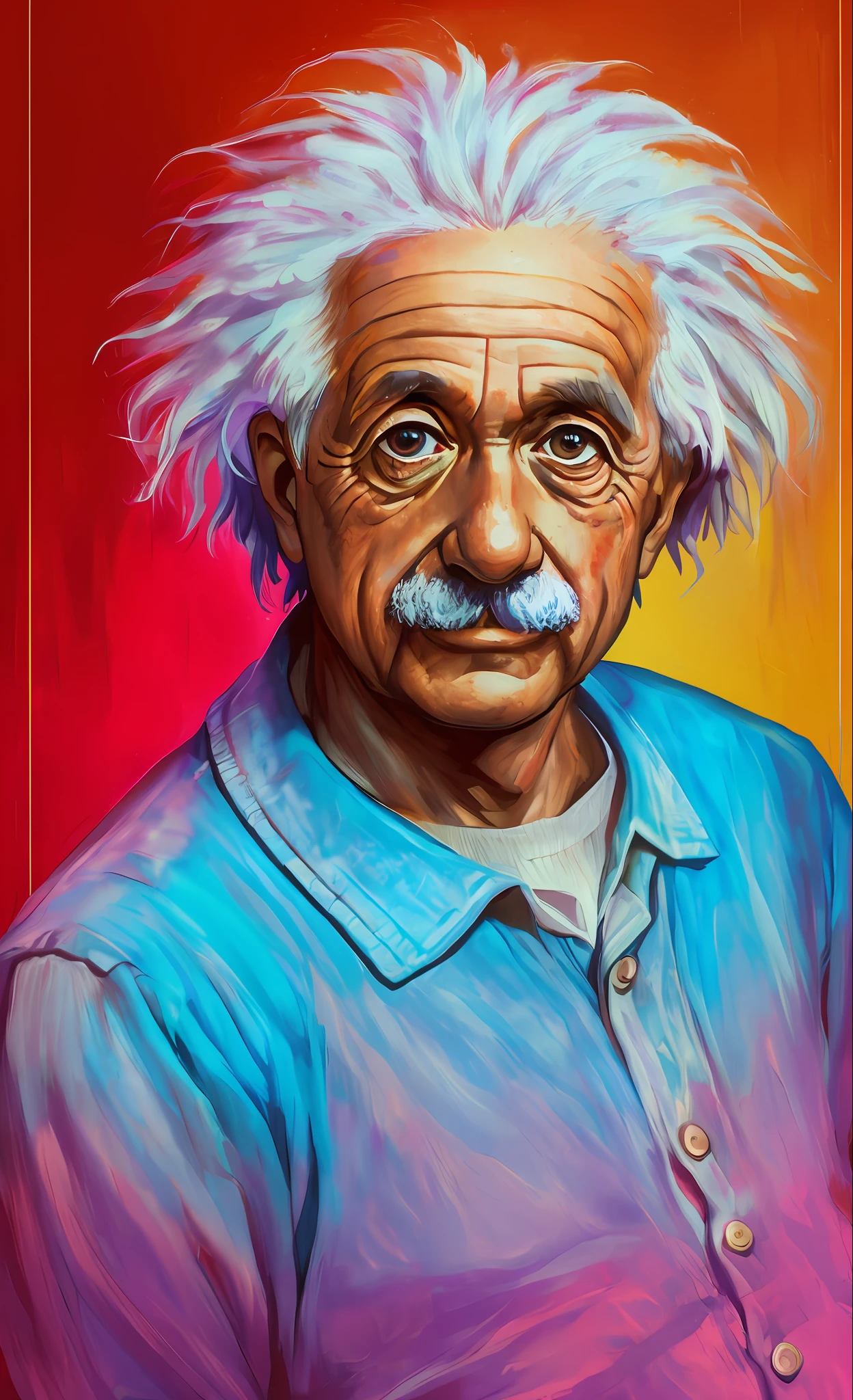 Albert Einstein young, 4k, realistic, portrait, looking at camera, lighting cinema, colorful, real skin