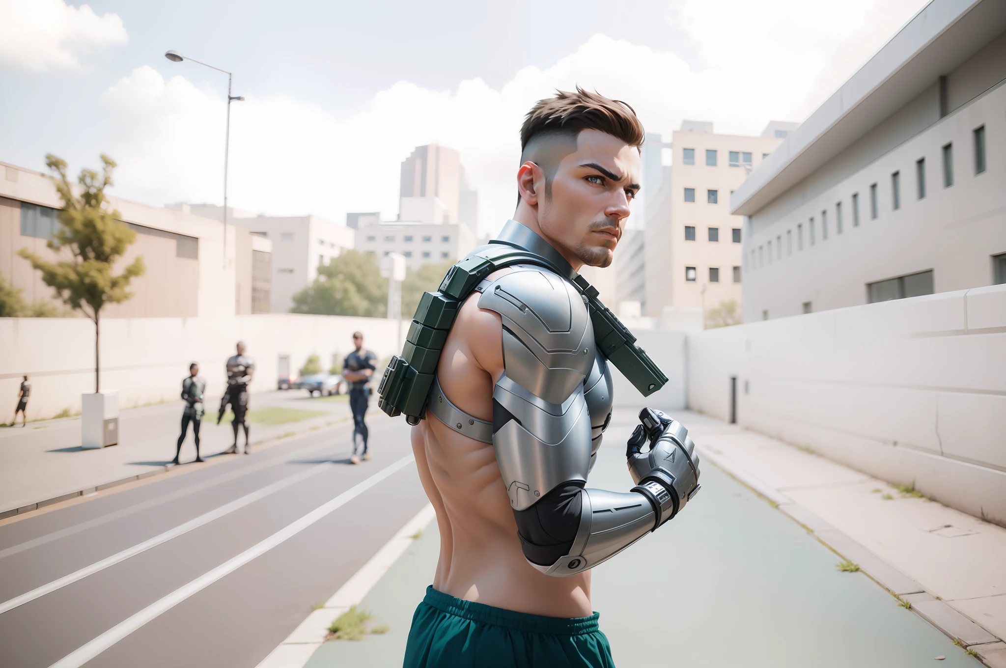 ultra-realistic metal arm --auto --s2