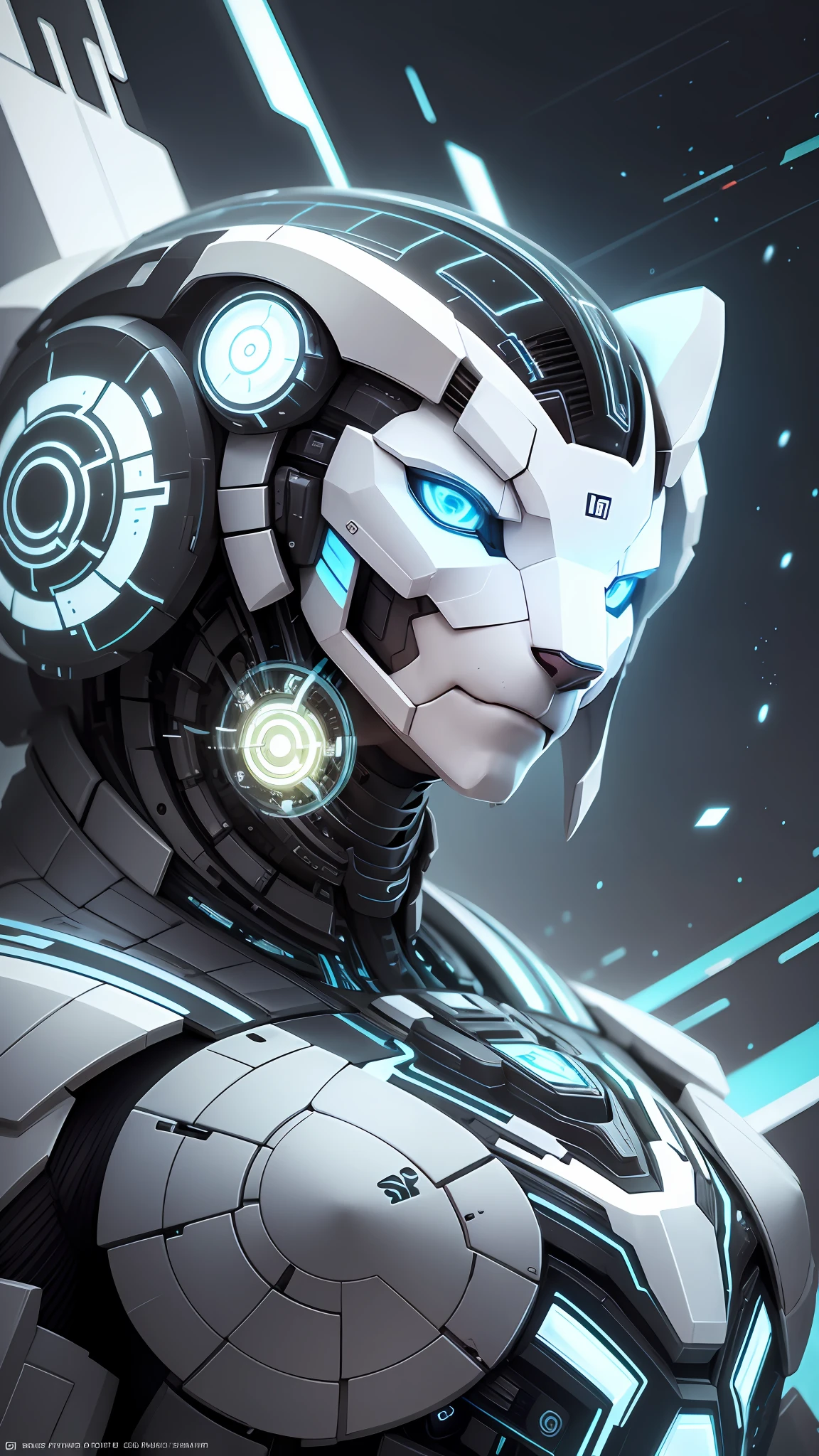 "Guardian of Technological Nature" Description: This NFT portrays the White Robotic Bear in the role of a protector of nature within a technological environment. Its imposing and elegant figure is integrated with digitally rendered elements of flora and fauna. Realistic details, such as metallic textures and conductive wires, breathe life into this unique fusion of technology and nature. This NFT evokes a sense of balance between the natural world and technological advancement. --auto --s2