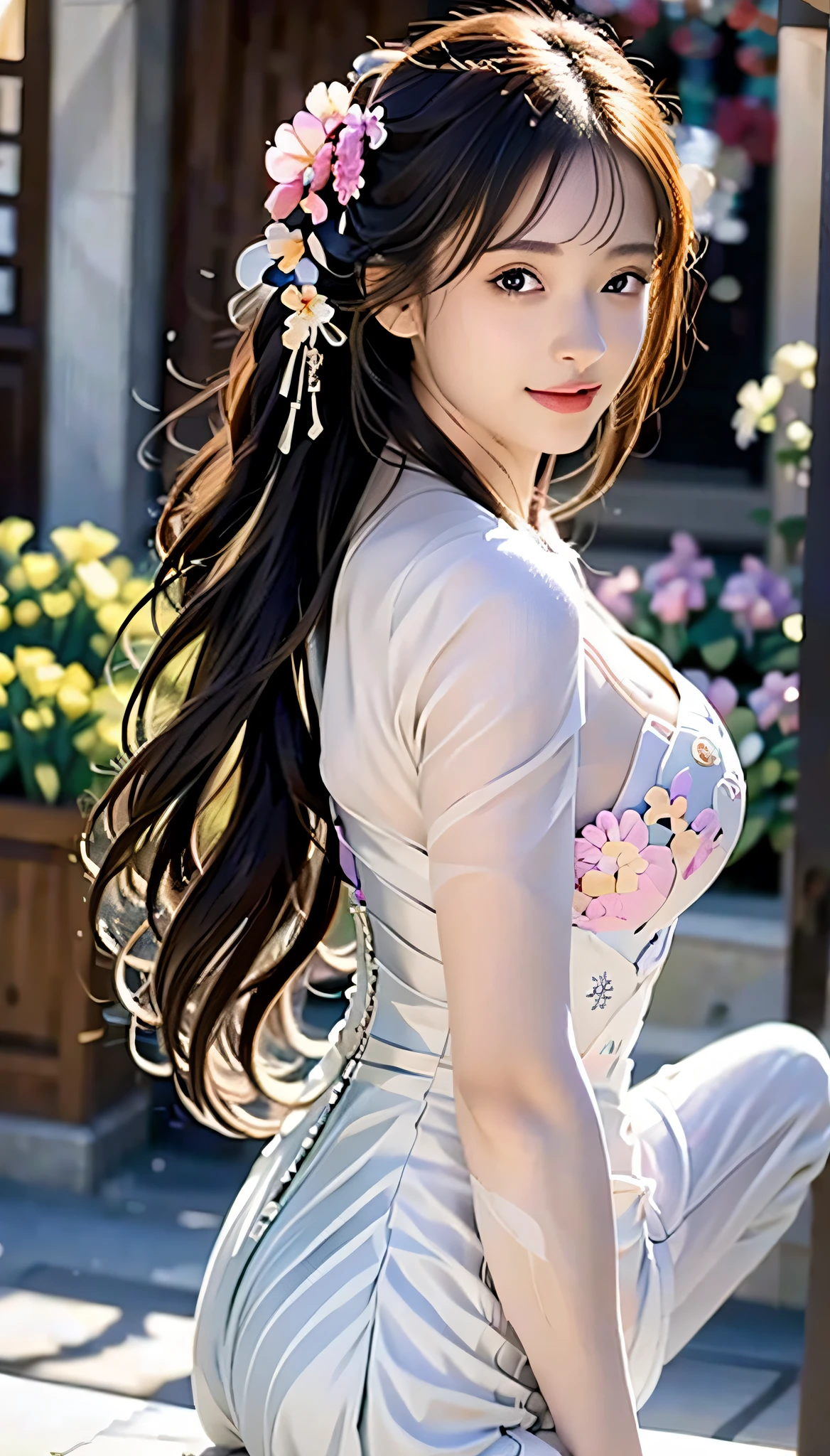 masterpiece, best quality, (realistic, photo-realistic:1.37), 8k, an extremely delicate and beautiful, amazing, finely detail, official art, absurdres, incredibly absurdres, huge filesize, ultra-detailed, extremely detailed, beautiful detailed girl, 1girl, (perfect female figure), full body, middle breasts,