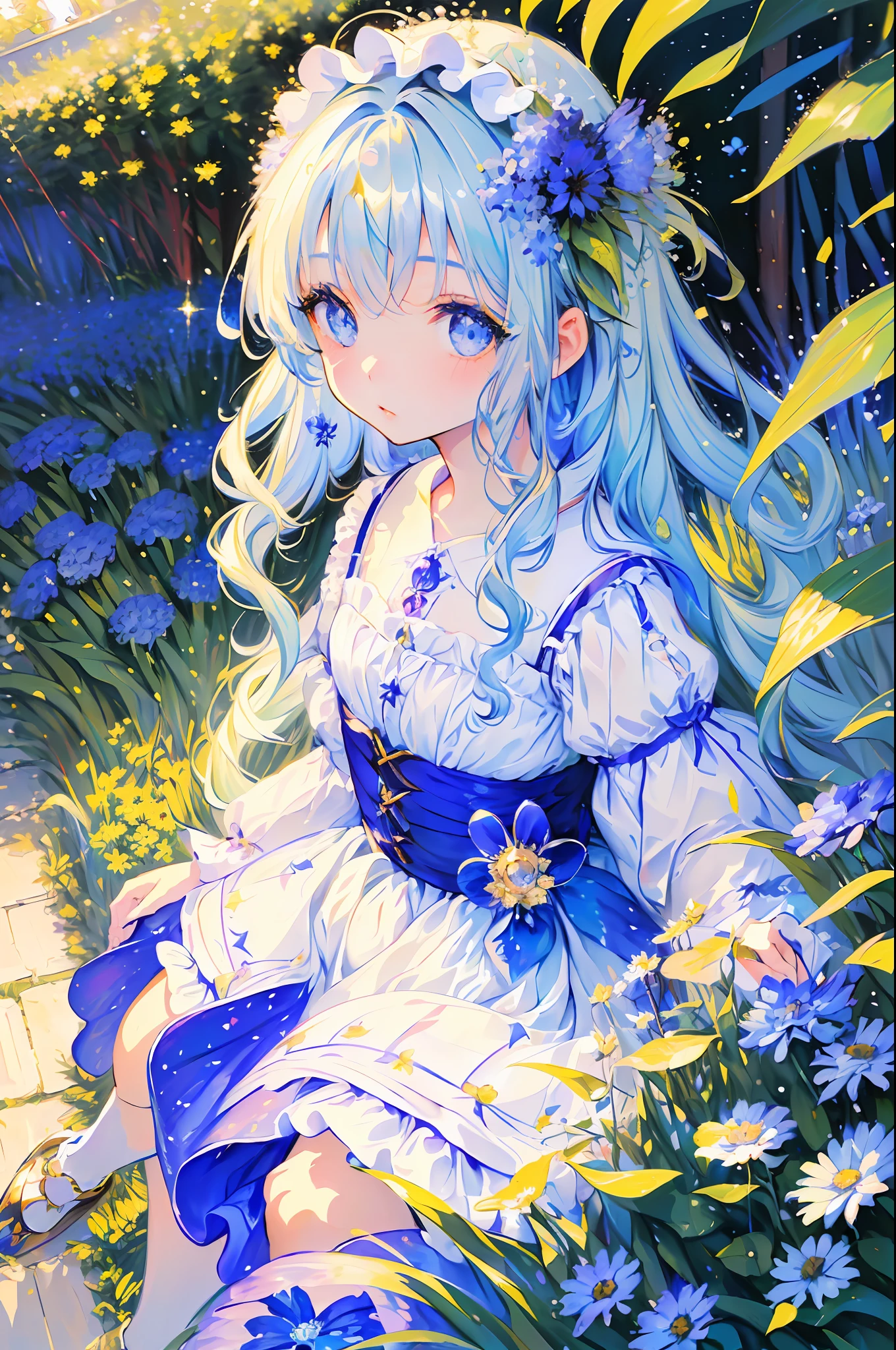 Cornflower art, dreamy (petite and beautiful detail-eyed girl. The depth of field in the photos was perfect and the lens flare added a nice touch. girl