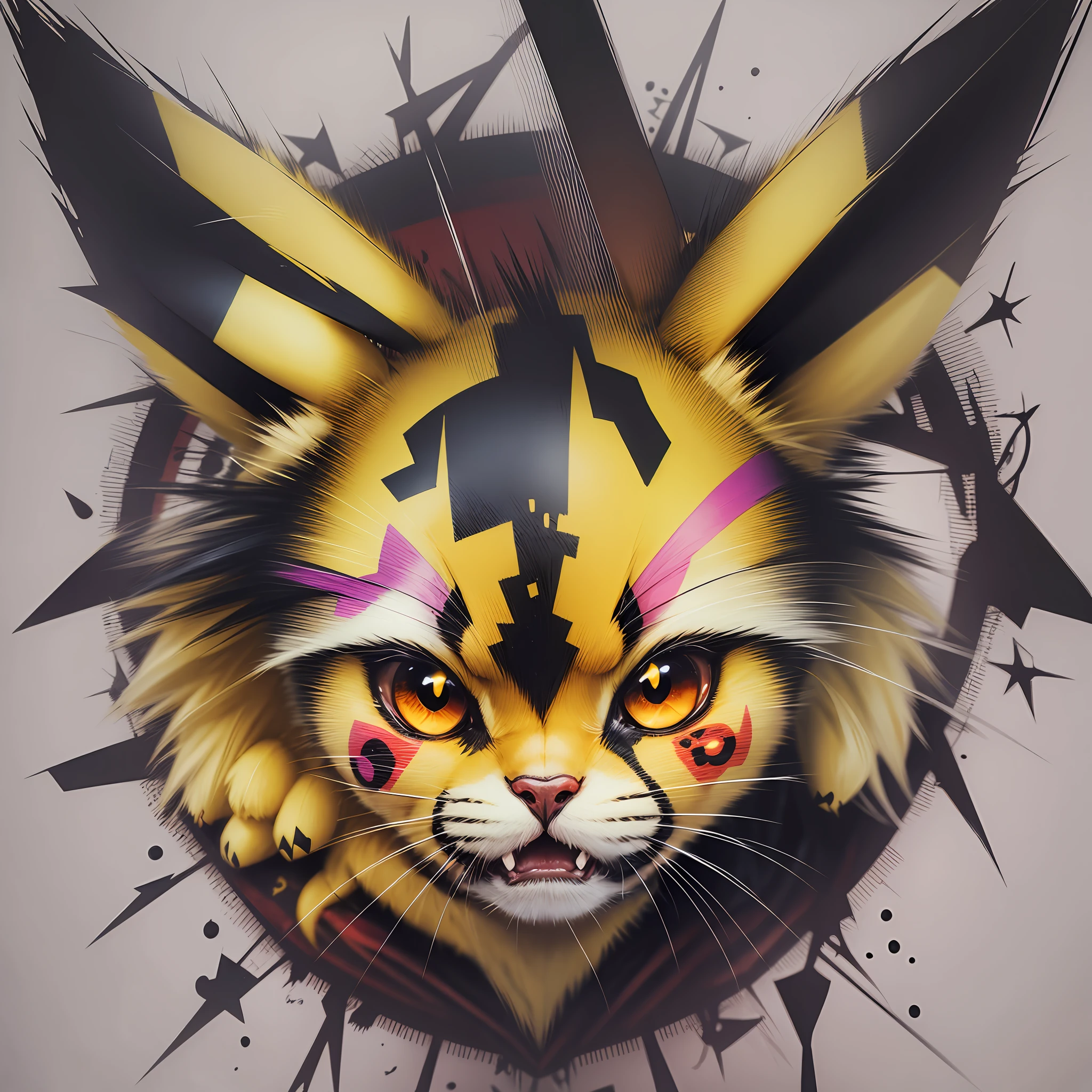 Pikachu Gore, From Hell, Satanic, Head, Pentagram
