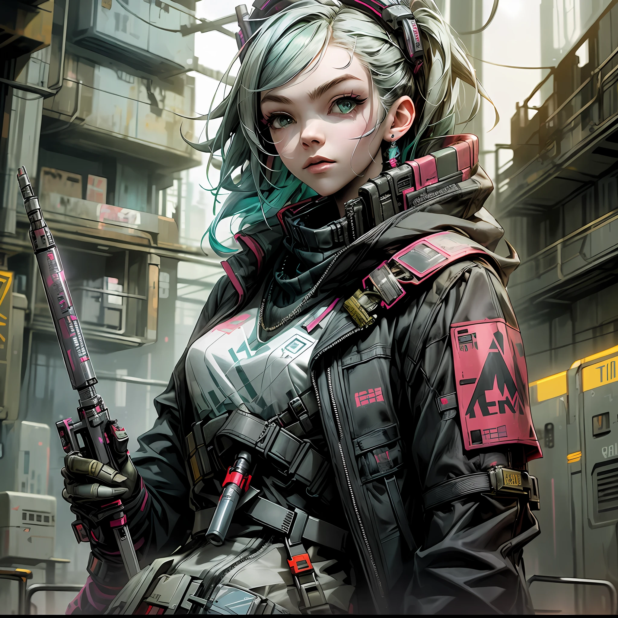 Anya Taylor-Joy with a gun in a futuristic city, digital cyberpunk anime art,Anya Taylor-Joy cyberpunk, Anya Taylor-Joy female cyberpunk, female cyberpunk anime mech, Anya Taylor-Joy cyberpunk art, cyberpunk theme art, cyberpunk anime art, wojtek fus, Anya Taylor-Joy, cyberpunk art style, cyberpunk beautiful girl, cyberpunk angry goddess beautiful, cyberpunk cyberpunk - art by Anya Taylor-Joy, Cyberpunk character art