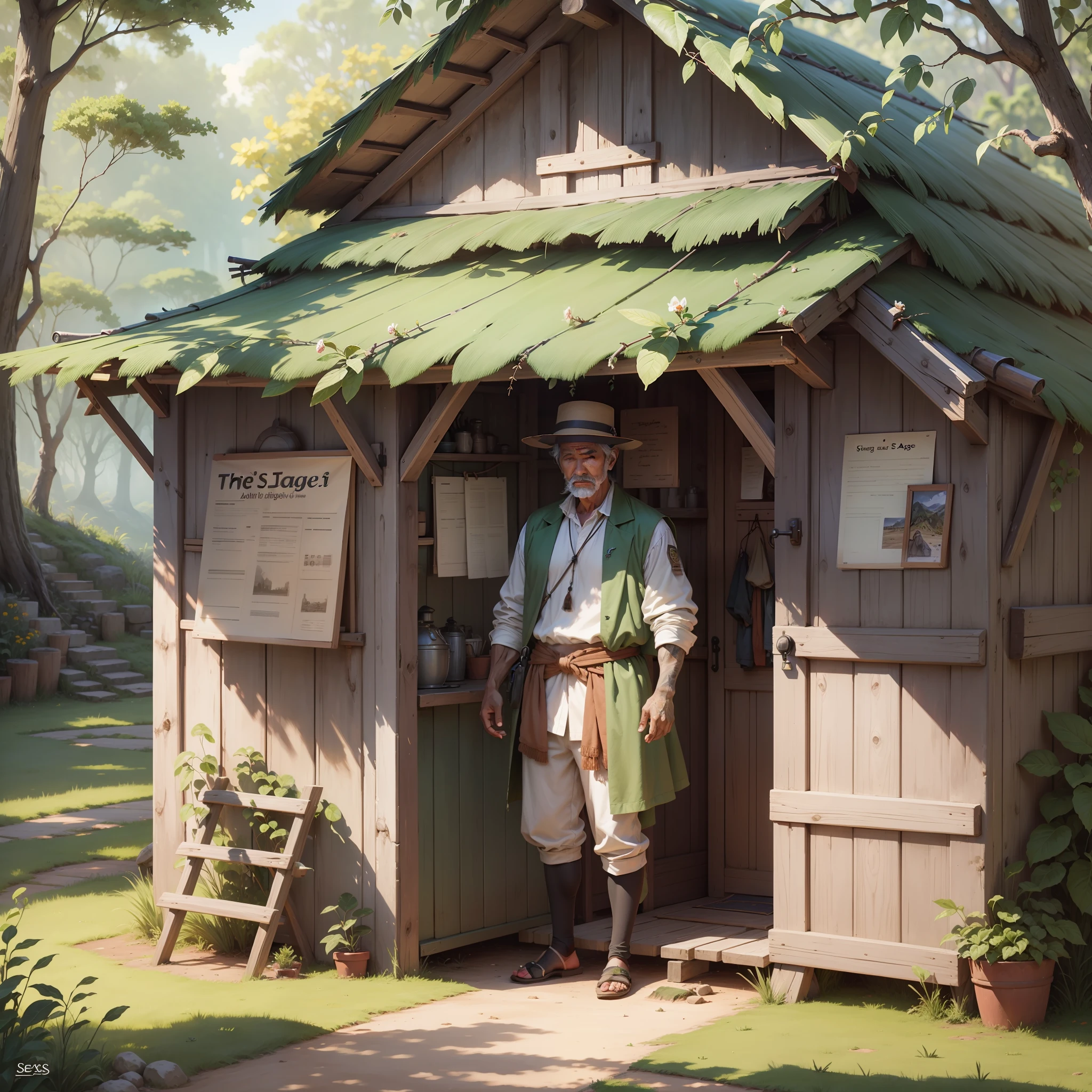 A man at the side of a sage's hut --auto --s2