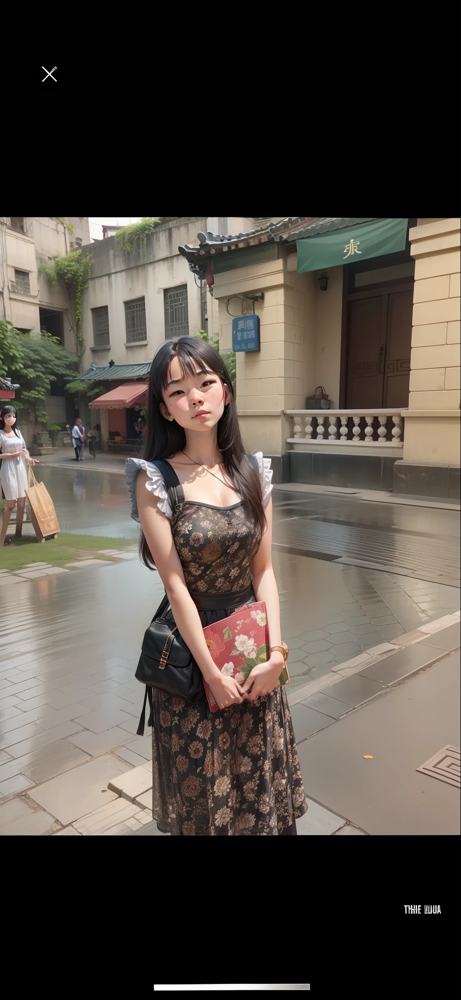 The face of a young lady in China