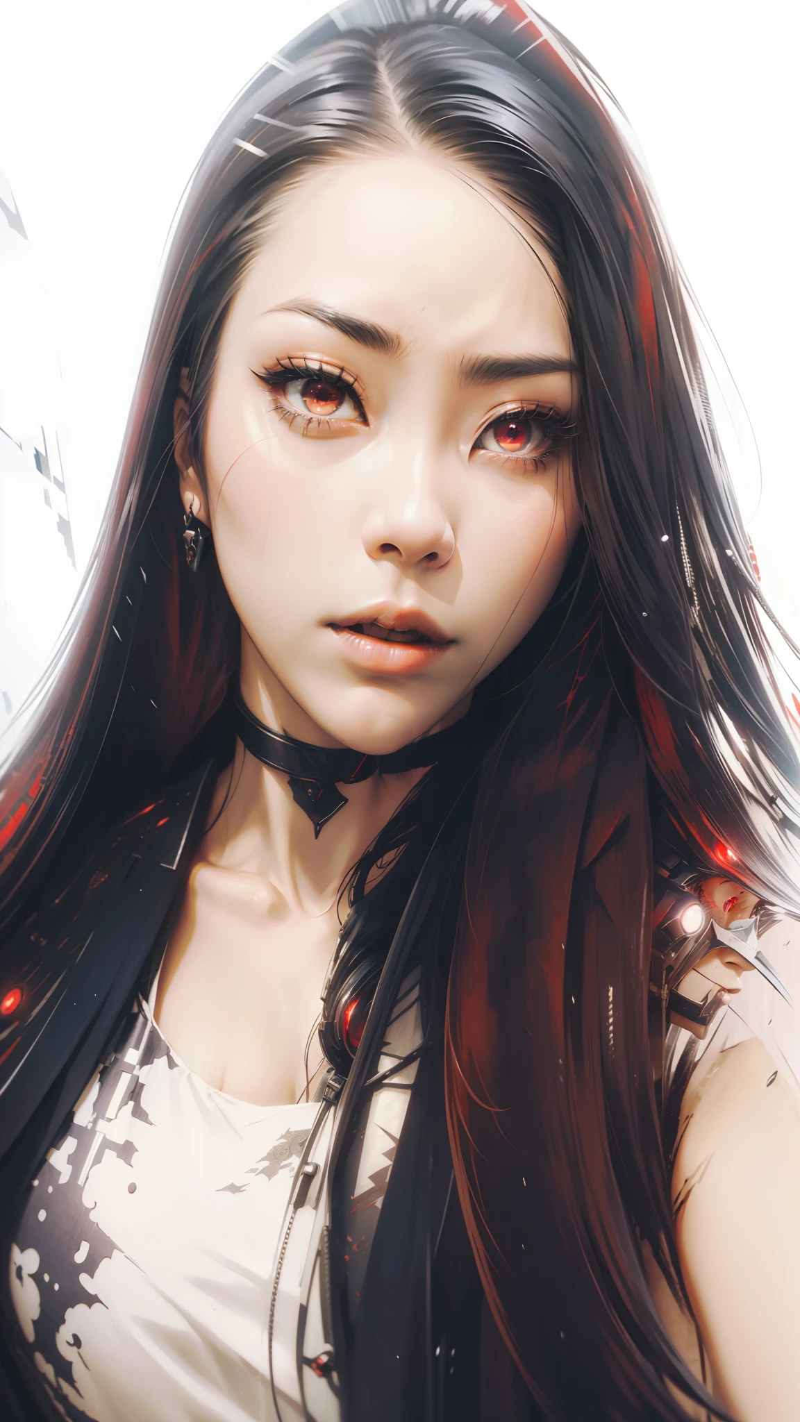 1 japanese girl, WARFRAME, intricate pattern, heavy metal, energy lines, faceless, glowing eyes, elegant, intense, blood red and black uniform, solo, modern, city, streets, dark clouds, thunderstorm, heavy rain,
dramatic lighting,
(masterpiece:1.2), best quality, high resolution,   beautiful detailed, extremely detailed, perfect lighting,
