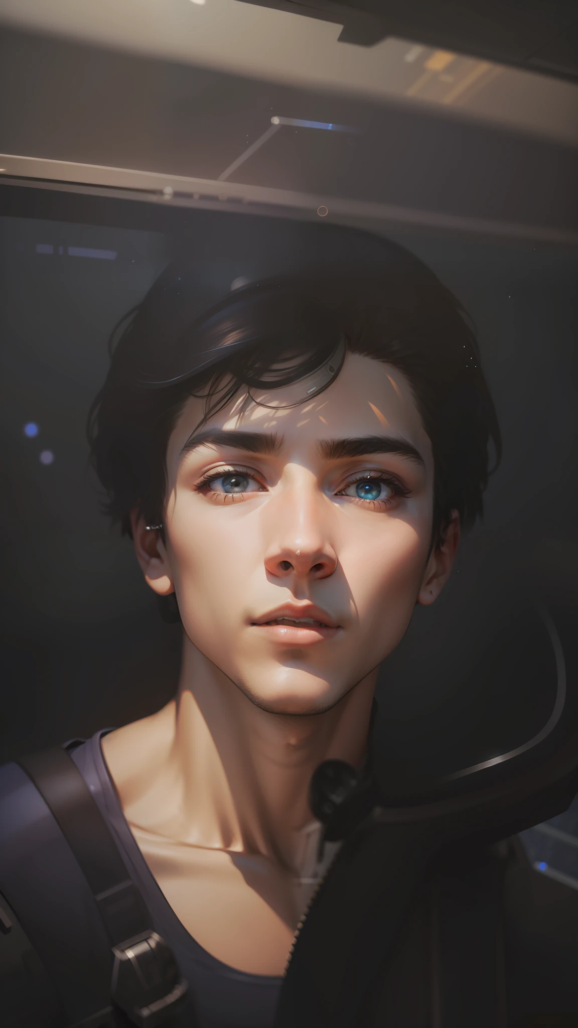 Radiating a sense of adventure, a 22-year-old boy pilots his space ship with precision, his spacesuit serving as a testament to his brave spirit. Through the cockpit's expansive windows, the dynamic and awe-inspiring view materializes in exquisite detail, thanks to the captivating 8k resolution, immersing him in a visual odyssey beyond compare.