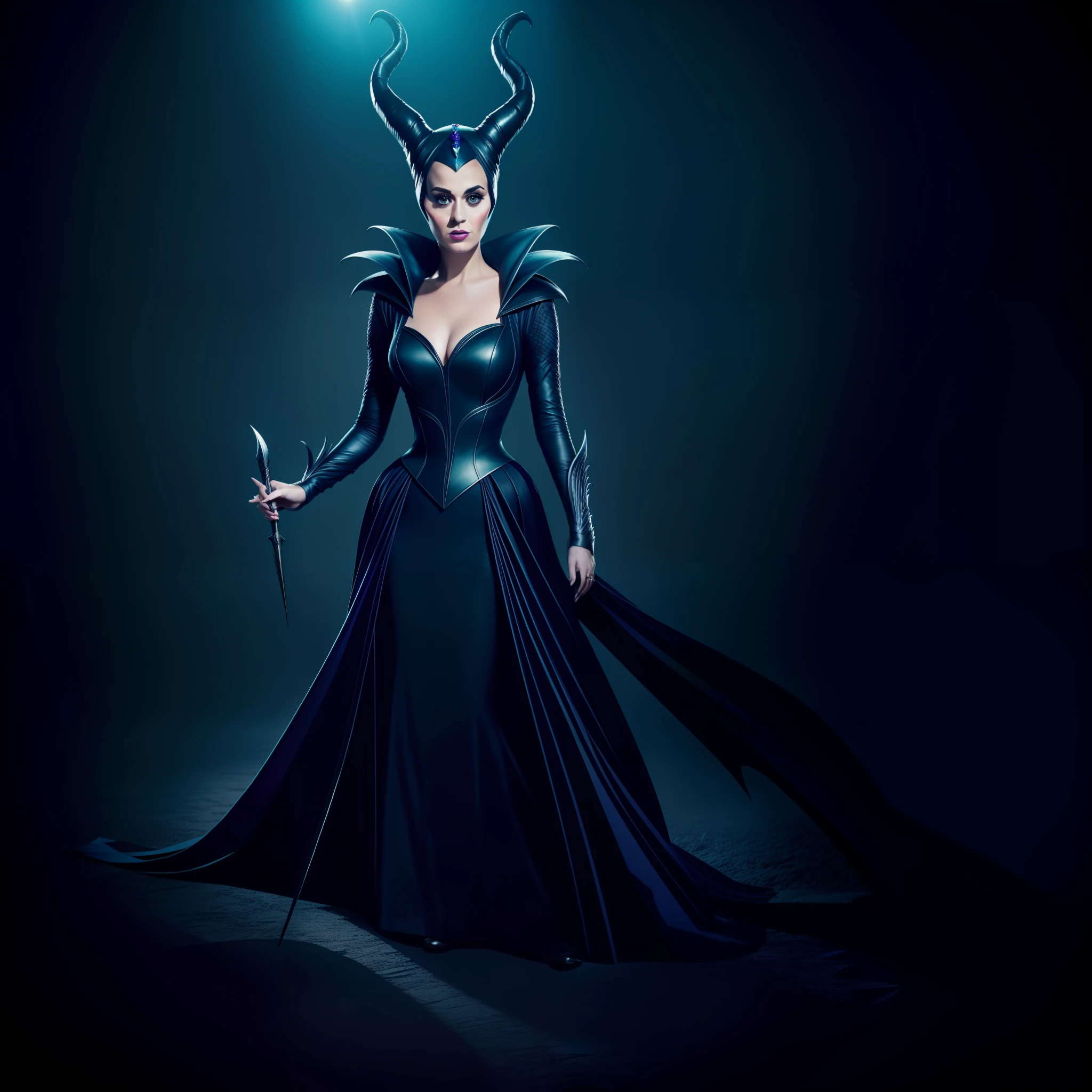 KATY PERRY, Maleficent, Disney Female Villain,FULL BODY 4K texture, high quality, gorgeous hairstyle, 8k picture, high image quality