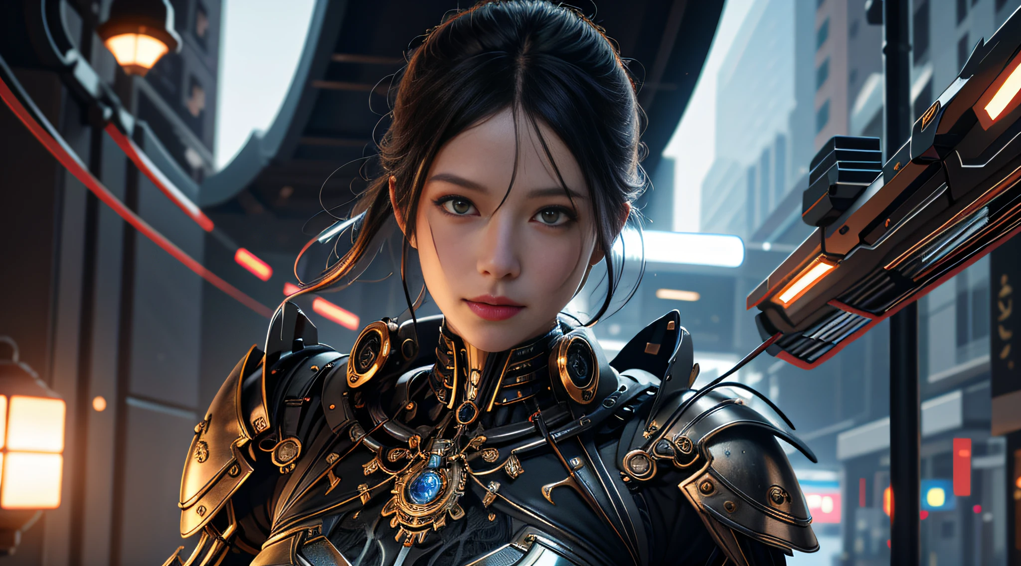 1 mechanical girl, (Full body: 1.2), (Perfect face), ((Super realistic detail)), Portrait, Global illumination, Shadows, octane rendering, 8k, Super sharp, metallic, complex, ornamental detailed, Cool color, (Egyptian detail: 1.5), Highly complex detail, realistic light, CGsociety trend, glowing eyes, facing camera, neon detail, mechanical limbs, blood vessels attached to tubes, mechanical vertebrae attached to the back, mechanical cervical vertebrae attached to the neck, wires and cables attached to the head. realistic, elegant, goddess, dynamic pose, pose, surrealism, high detail, supremacy, cinematic lighting, ray tracing, shadow, uhd, retina, masterpiece, ccurate, anatomically correct, textured skin, super detail, high detail, high quality, high quality, award-winning, best quality, high resolution, 1080P, 16k, 8k, 4K, HD