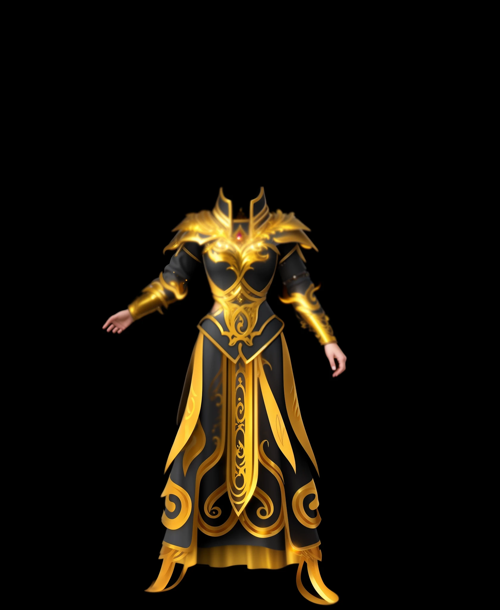 A portrait of a woman with an aura, angelic golden armor, with fiery gold, golden flames, golden robes, appeared in the goddess of fire, paladin golden armor, phoenix warrior, light gold armor, gorgeous flowing robes, golden armor, golden technology robes, female transformation gods, golden white robes, flame summoning armor