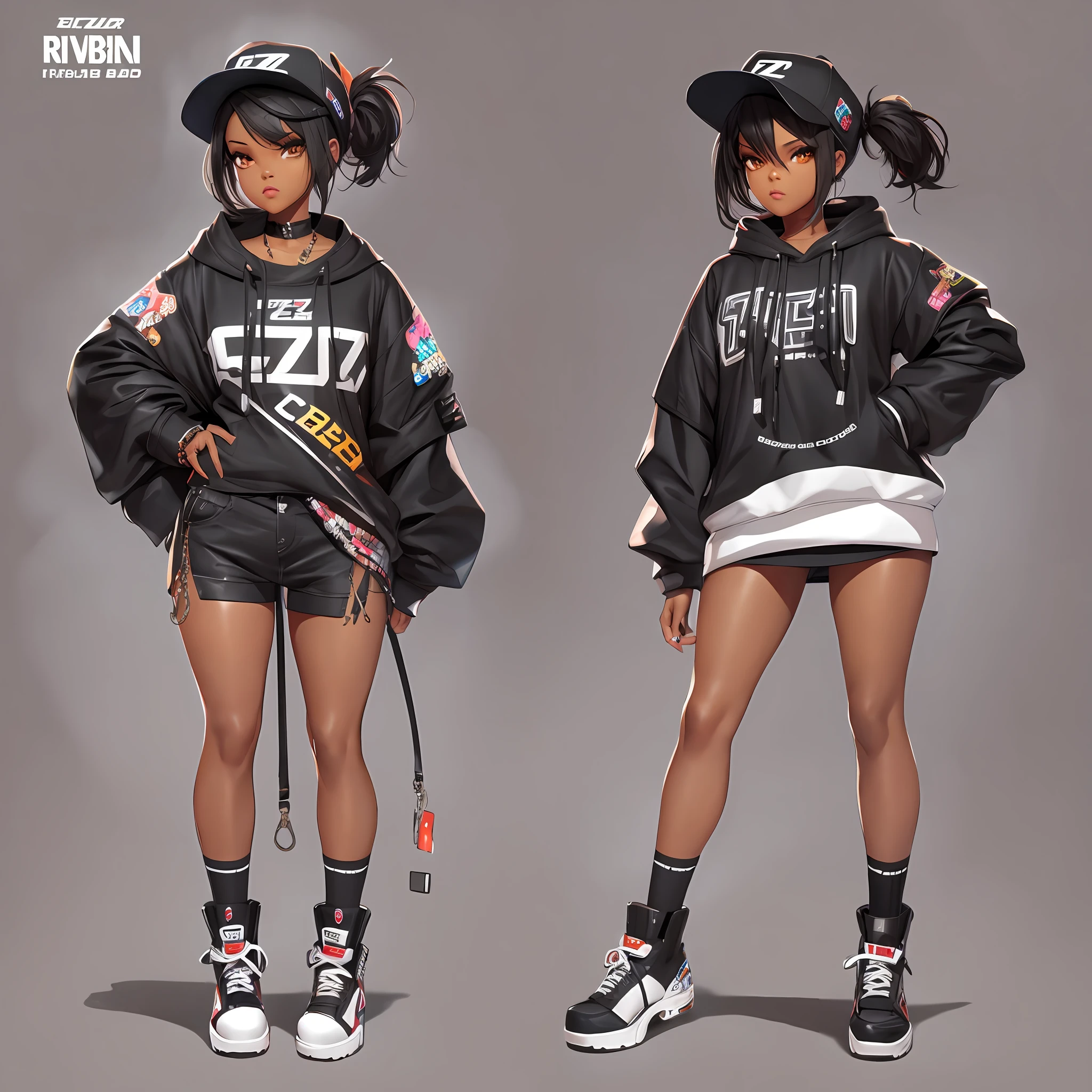cbzbb, super cute black girl, casual clothes, rihanna face, ciborg legs, trending on artstation --auto --s2