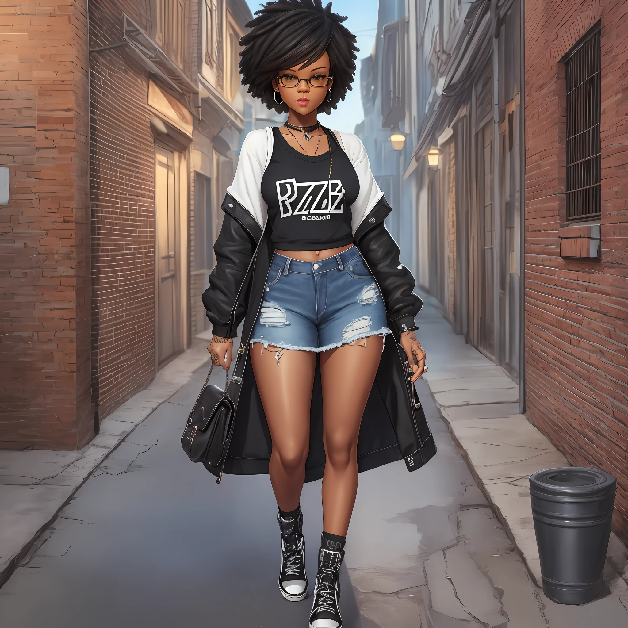 CBZBB, super cute black girl, casual clothes, Rihanna chibbi, artstation, full body, soft lighting, very detailed, detailed background, intricate details, sharp focus, 3D CGI --auto --s2