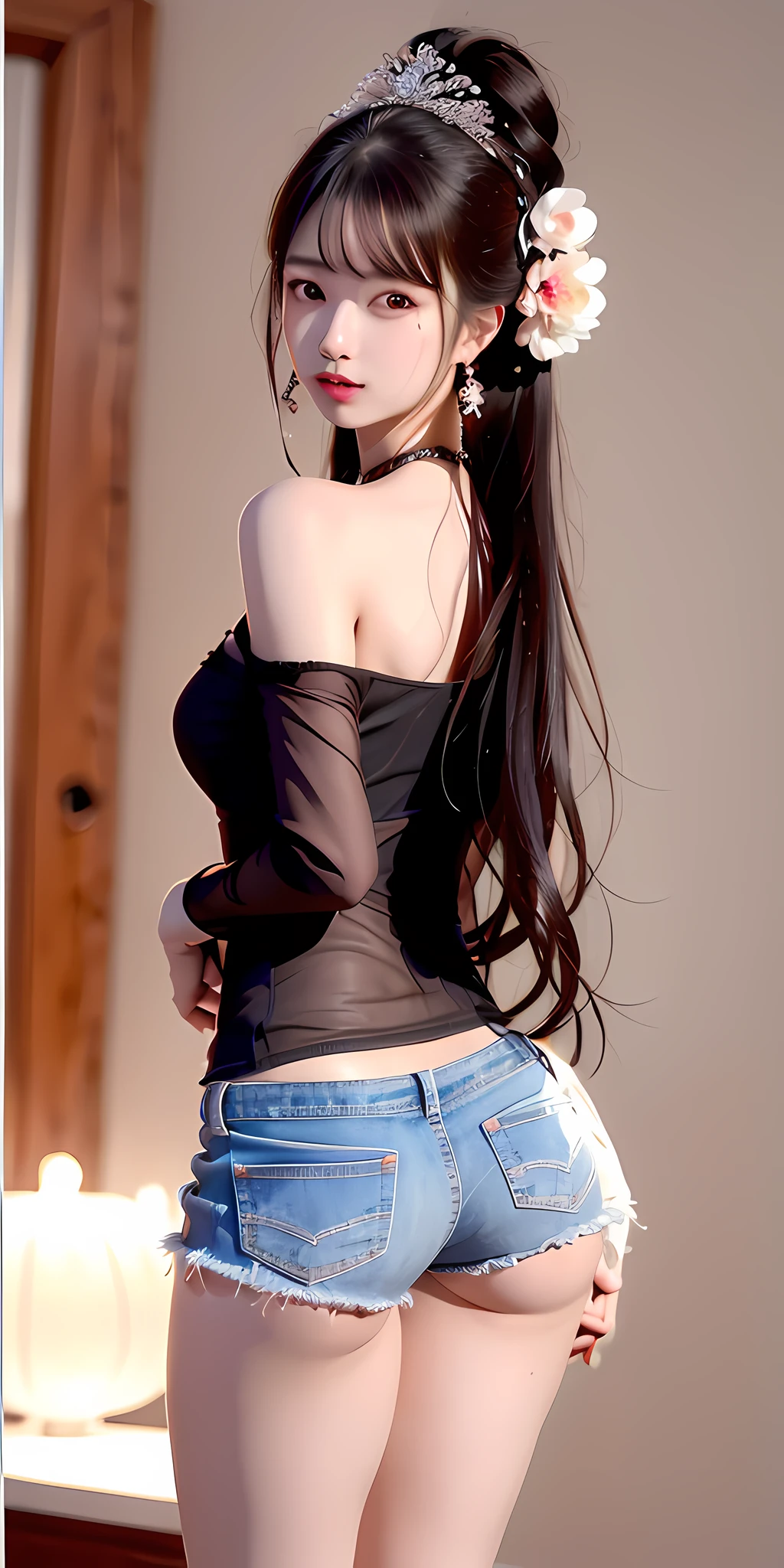 denim shorts