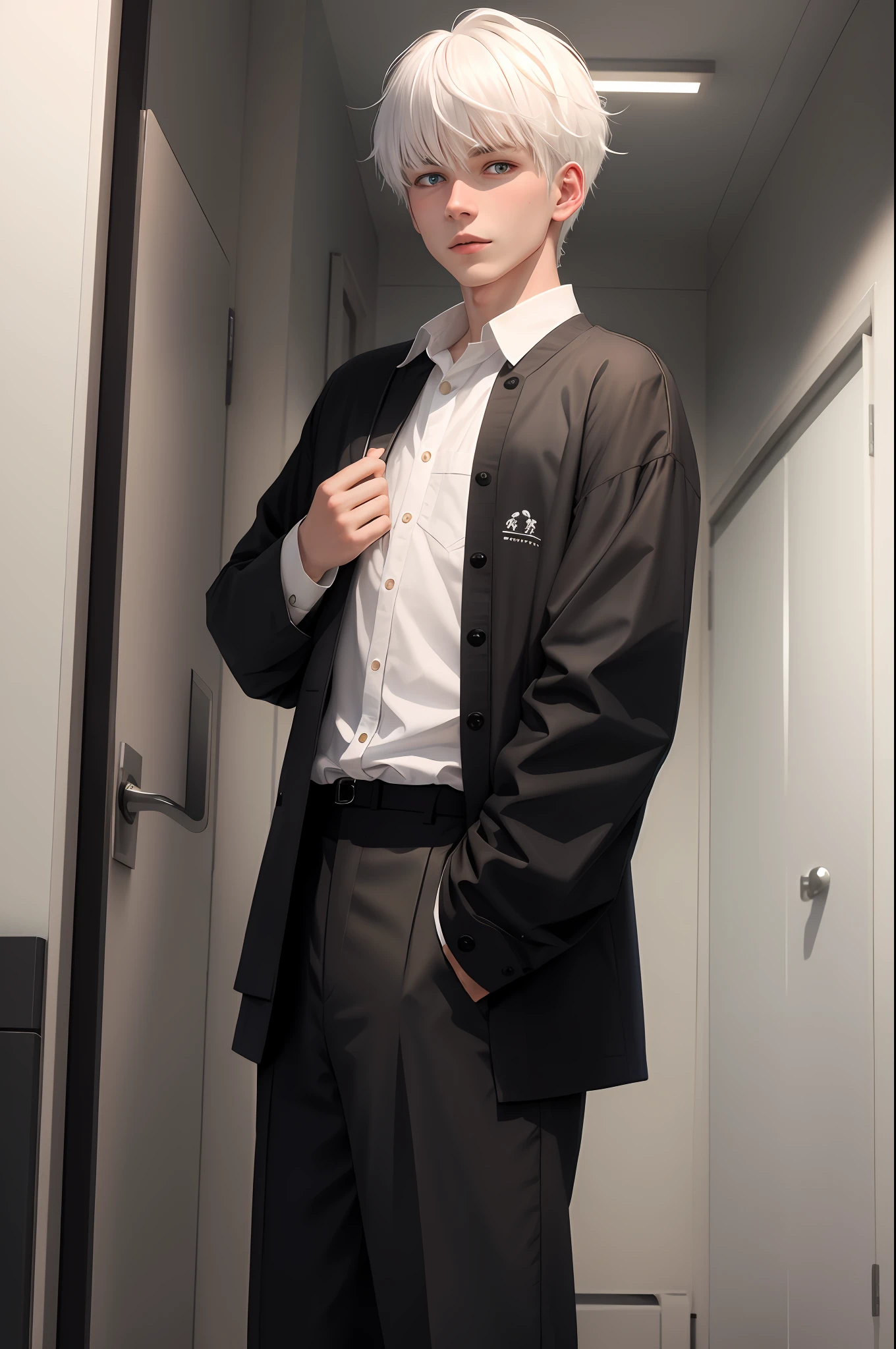 white-haired boy