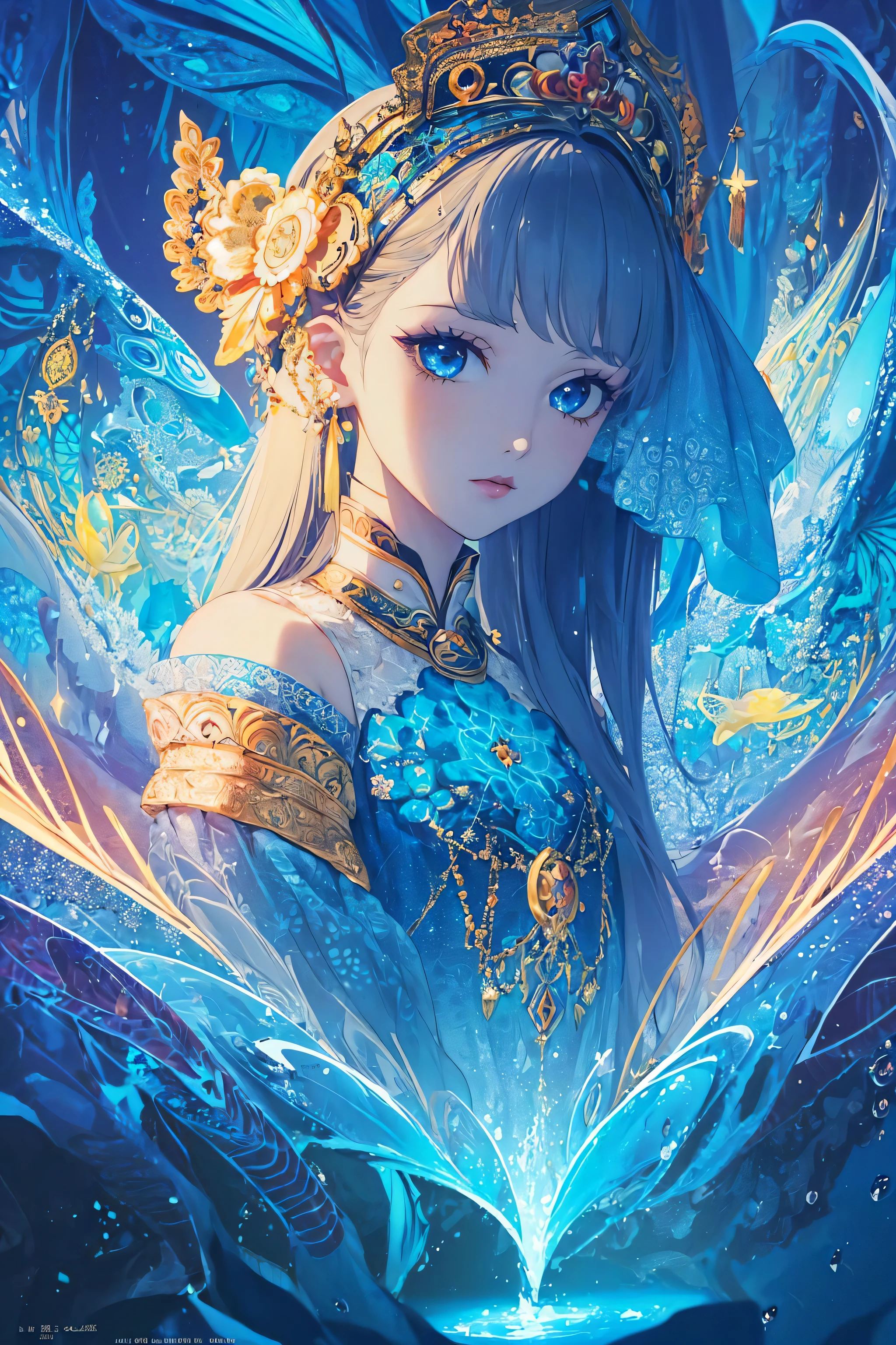 (masterpiece, top quality, best quality, official art, beautiful and aesthetic:1.2), (1girl:1.3), (fractal art:1.3),