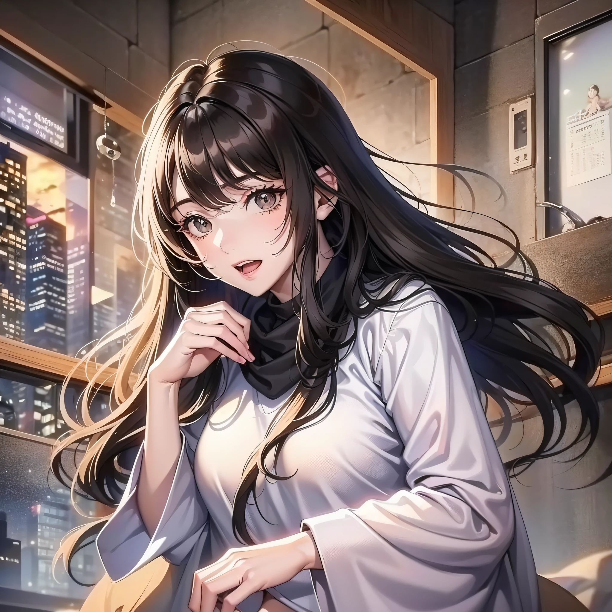 I am a soft, gentle girl with a kind heart and a big heart that makes me a role model for many. I have long black hair, full of life and vitality; My eyes are deep and warm, and they often radiate a warm light. Whenever I smile, my face shows a row of neat teeth that look extra cute.

However, after the end came, my life was completely changed. I tried to help those in need, but I was seen by politicians as a political bargaining chip, ridiculed and ostracized. In this cruel world, kindness seems to have become a sin, and the strong can dominate the world.

But I don't want to succumb to the darkness of this world. I believe that even after the end times, there are truly kind and loving people in this world. I will be determined to change the world and give a voice to those who have been forgotten. Even though the battle is far tougher than I ever imagined, I will remain my gentleness and kindness and use my strength to create a better future.