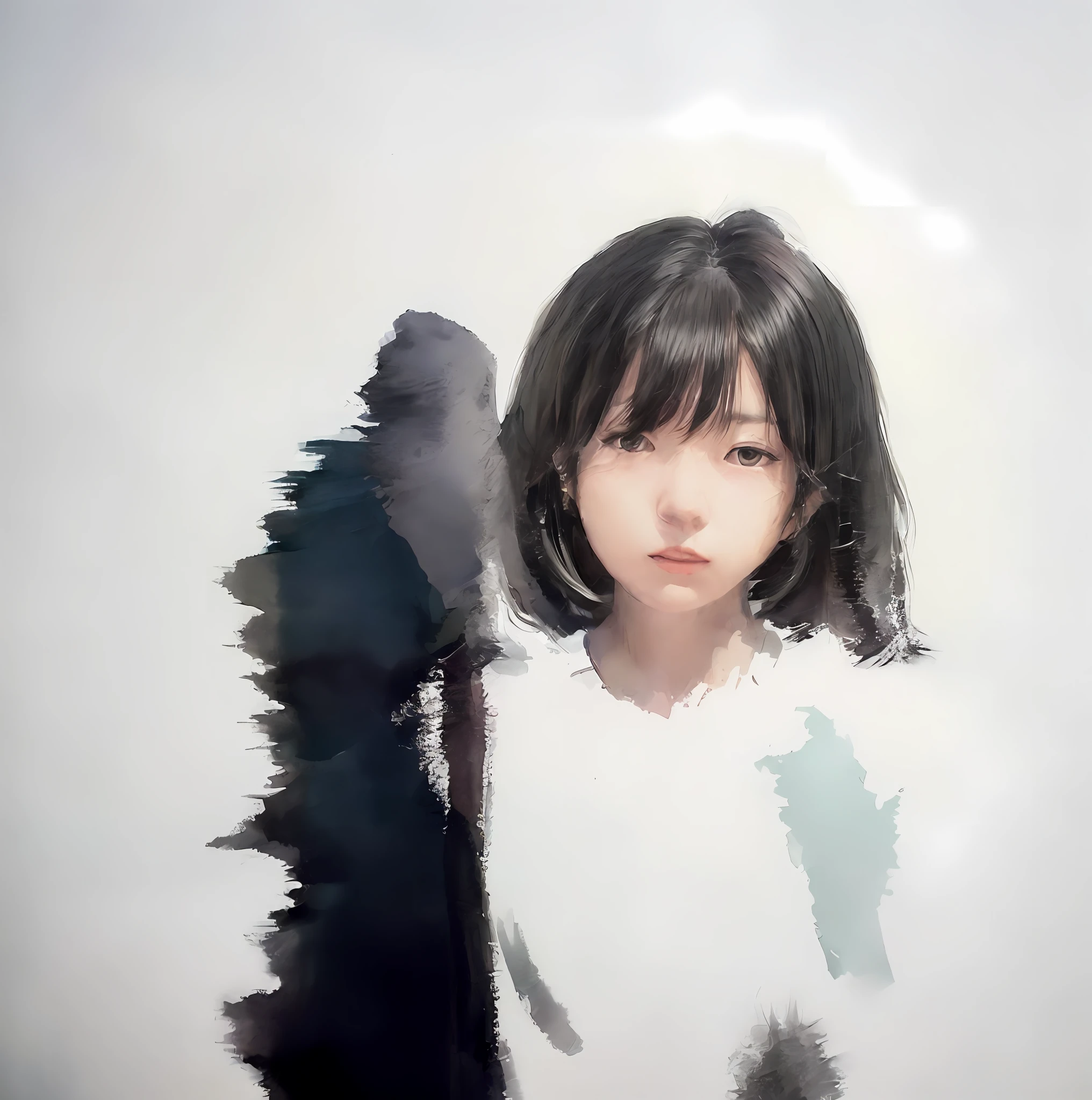 (Kyoto Anime Style) + (Anime Poster Movie Stills) :(1girl) + (Black Dress) + (Sasaurura) + (A-1 Image) + (Anime Lover) + (Anime Girl Profile) + (Official Anime Stills), looks emotional, full of tension, warm atmosphere.