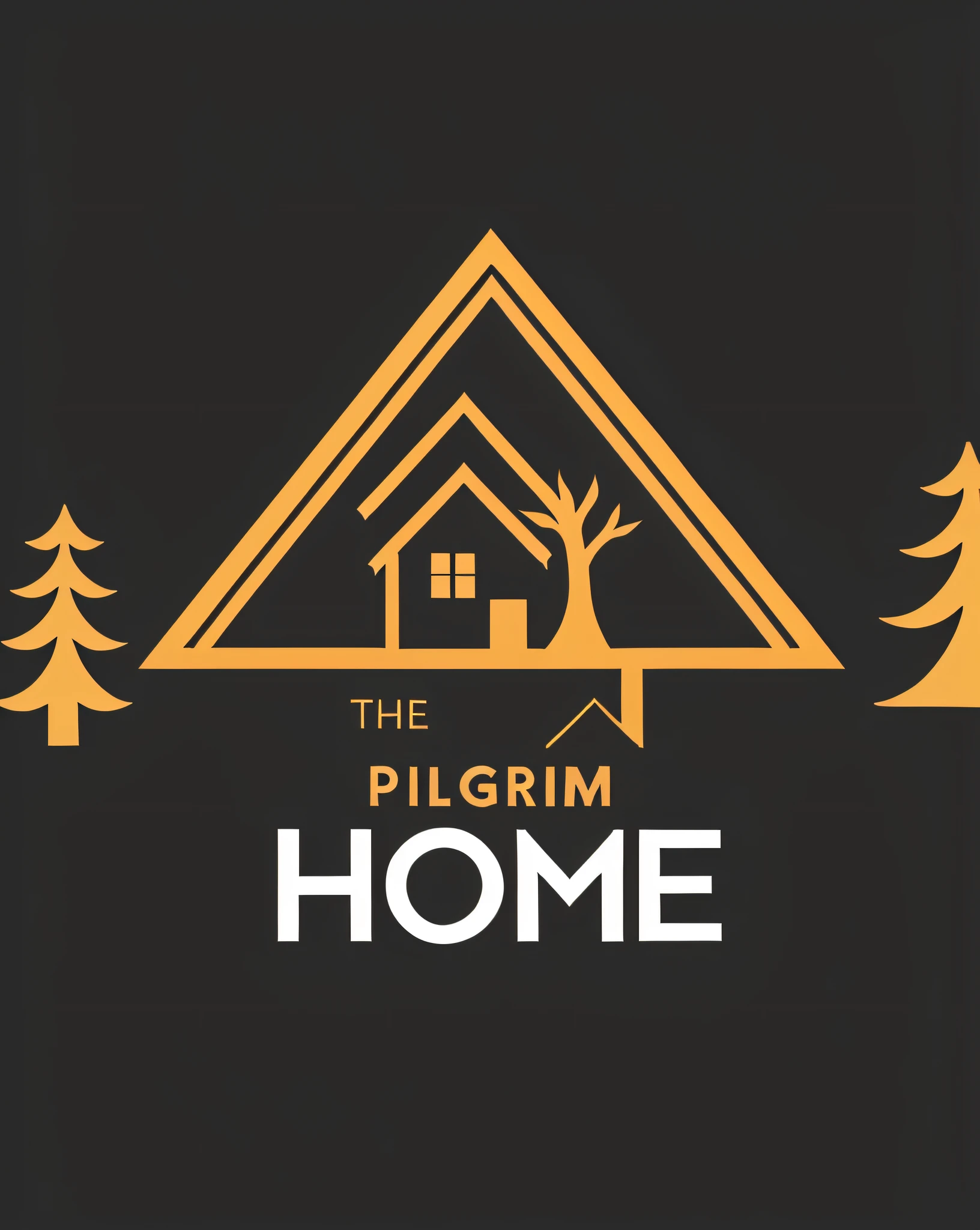 a close up of a house with trees and a house in the background, phlegm, a pilgrim, pilgrim village setting, header with logo, home, my home, profile image, logo, logo, illustrated logo, pilgrimage, profile picture, 2 5 6 x 2 5 6 pixels, official, plain background, promo image, logo without text, house --auto --s2