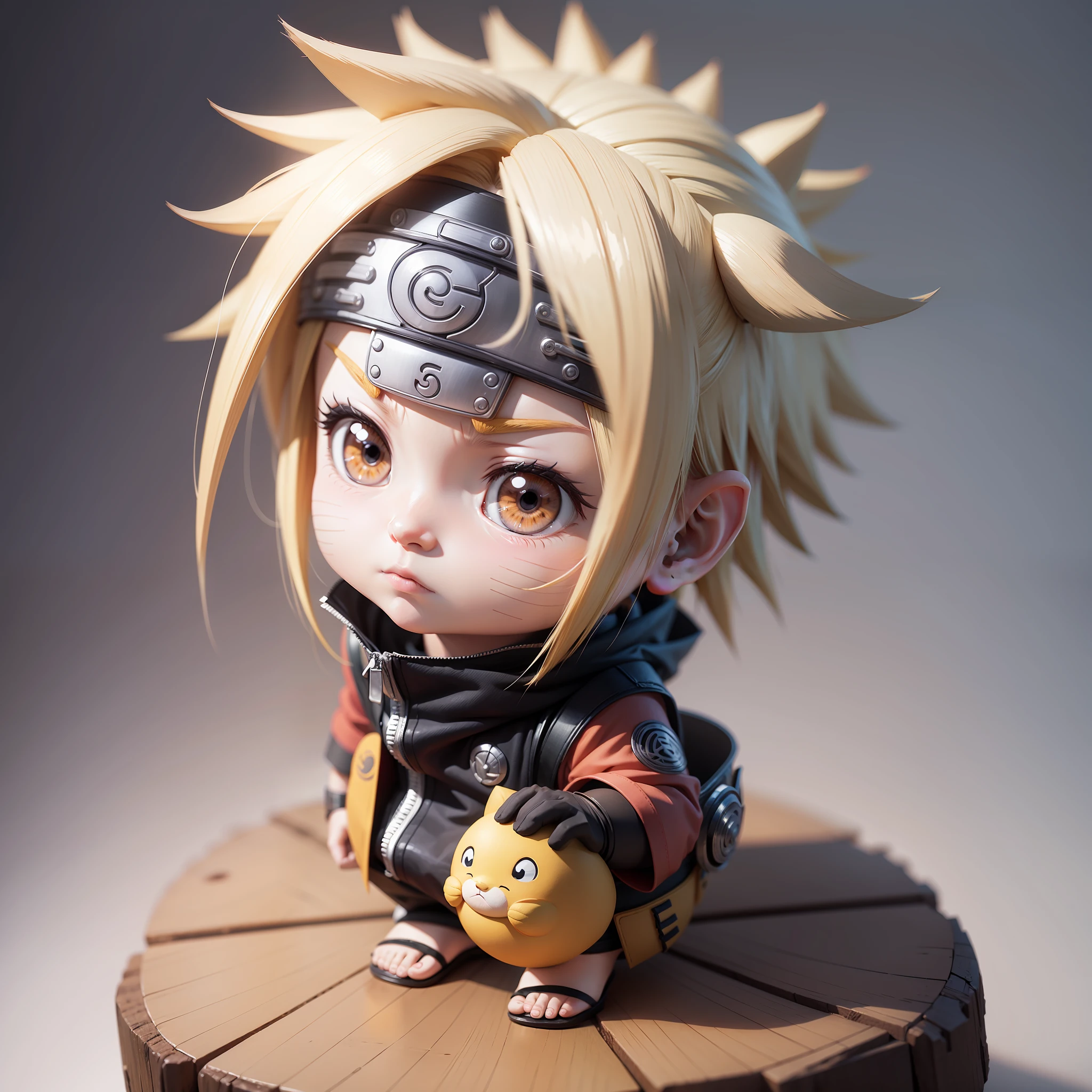 naruto cute, 3d, small, white background --auto --s2