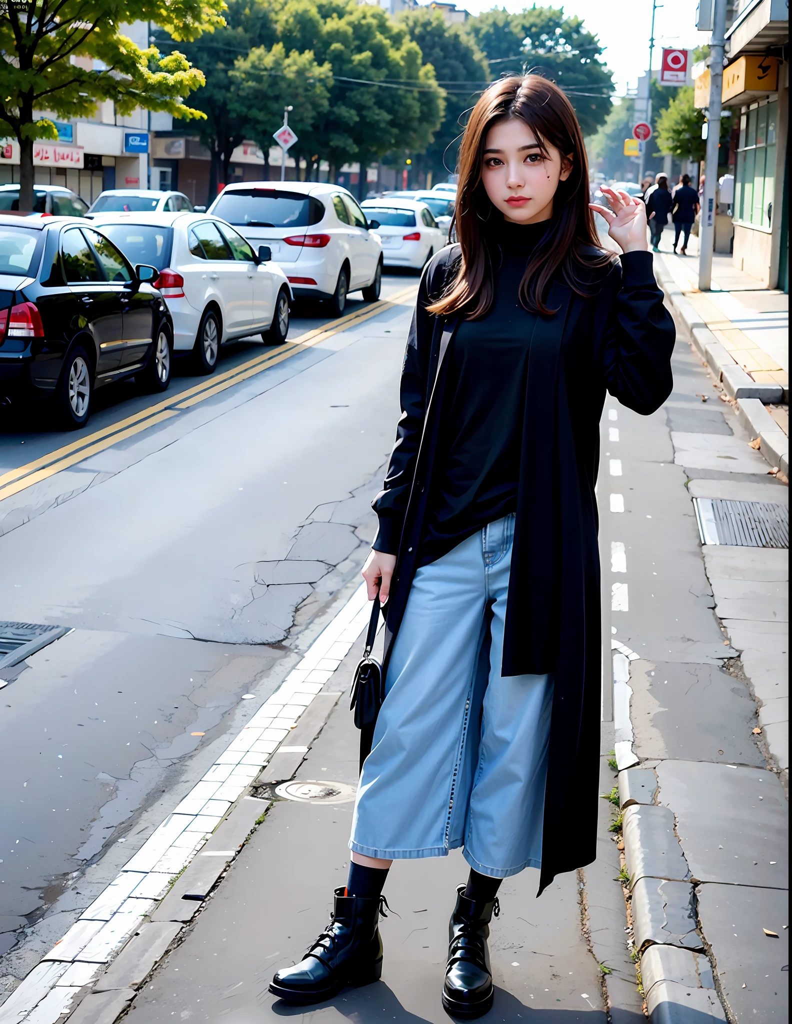 (10k, RAW photo, 21-year-old Iranian girl on the street