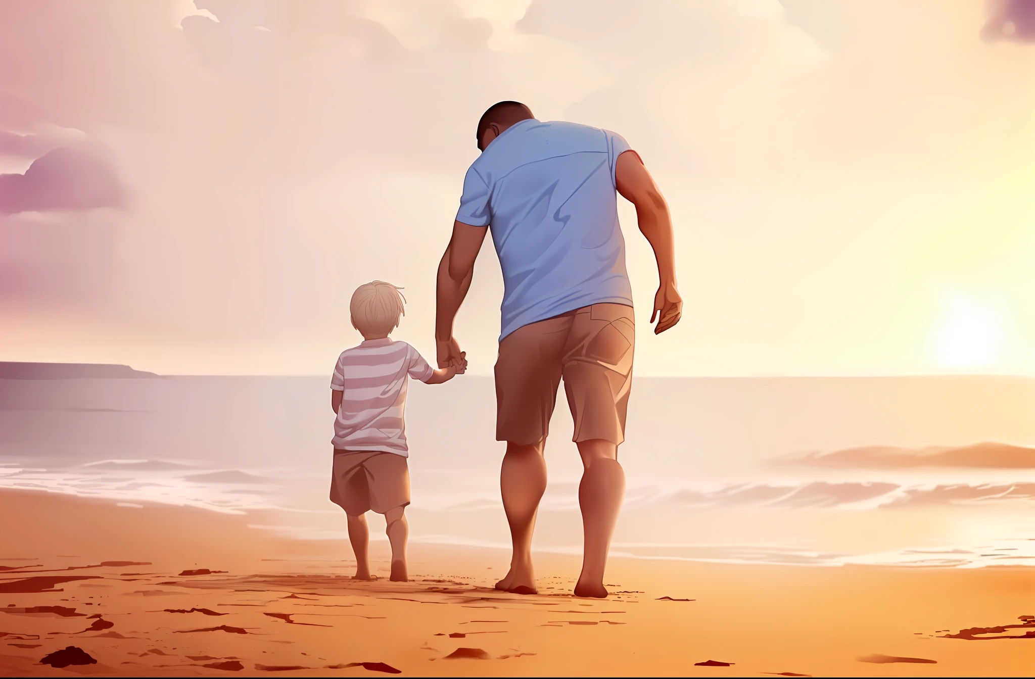 father and son walking on the beach at sunset, shutterstock, father with child, father, stock image, father figure image, istock, grandfatherly, daddy/fatherly, fatherly, walking on the beach, take my hand, istockphoto, beautiful photo, family friendly, on beach, with a kid, beautiful image, walking on the sand