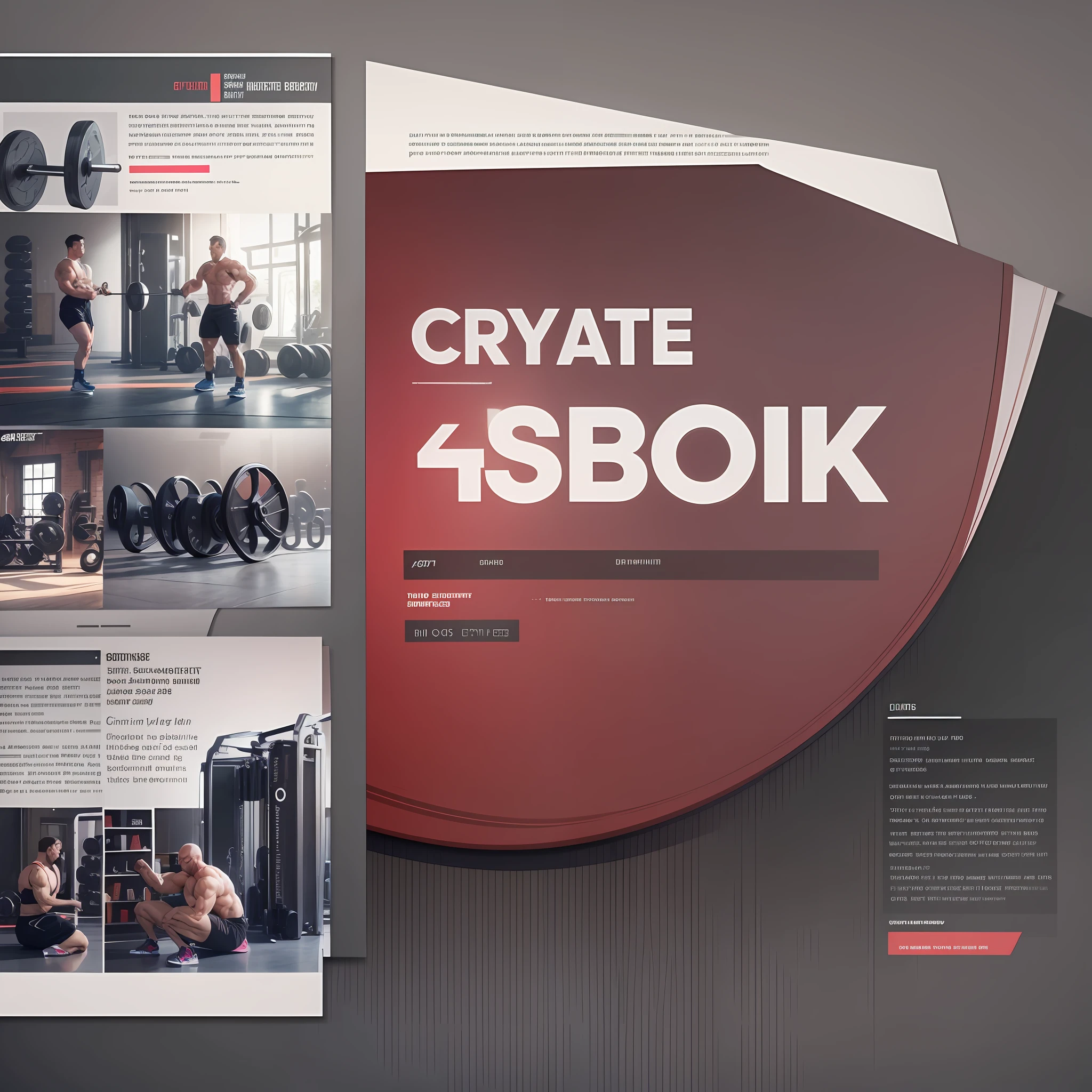 Create an eBook background, with theme, gym, bodybuilding, exercise prescription, 4K --auto --s2