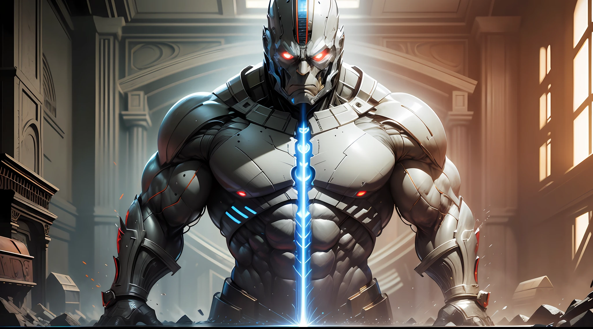 darkseid Ultra strong, full body, ultrarealistic, photorealistic, with angry expression in the eyes coming out laser ultrarealistic photorealistic --auto --s2