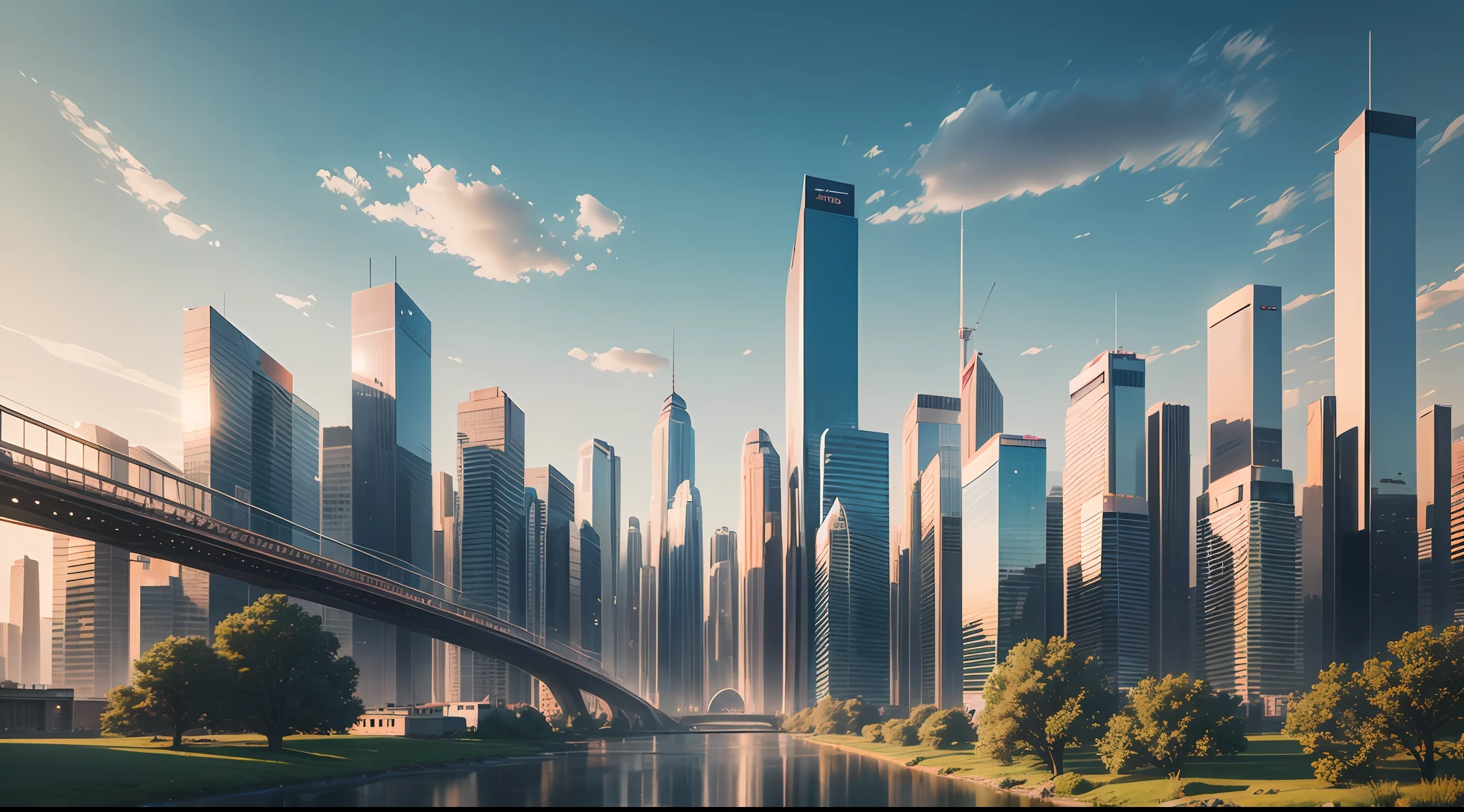 relaxing landscape, future, city, masterpiece, best quality, 1 girl, realistic, real life, ultra high resolution, photorealistic, raw photo, 4k, camera --auto --s2
