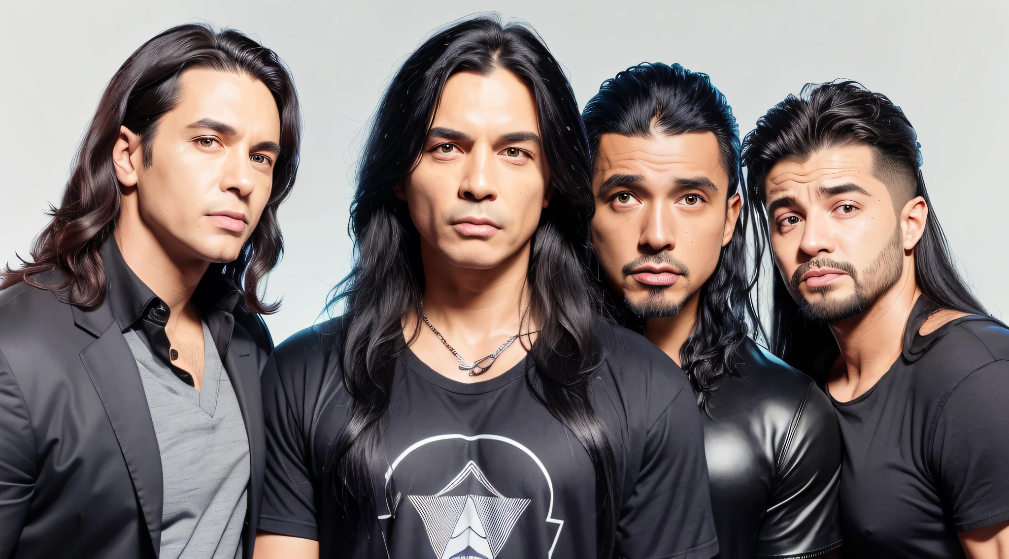 there is a man with a black shirt and a black shirt, ariel perez, david rios ferreira, tommy wiseau, with his long black hair, andrea rocha, david shing, nick silva, edu souza, michal mraz, anton fedeev, ignacio rios, ilya kushinov, high school, sidney lugo, joe alves