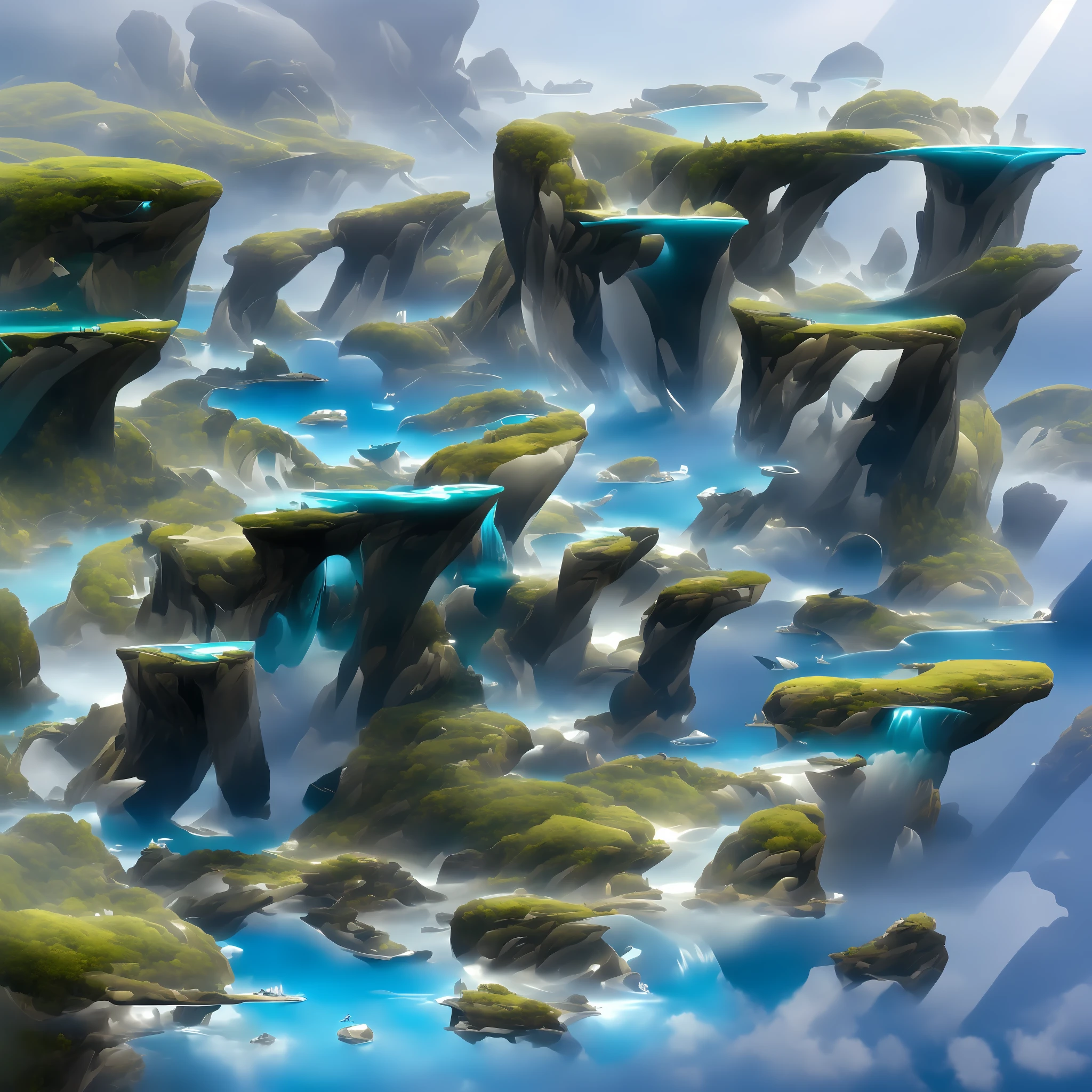 a modern futuristic design large cliff House's with a artificial waterfall and a pool in the middle, nature meets architecture, built around blue ocean, realistic beehive architecture, organic architecture, very close to real nature, breathtaking render, island with cave, stunning architecture, luxury architecture, realistic fantasy render, by Zha Shibiao, epic and stunning, architectural visualization, epic architecture, concept art. 8 k