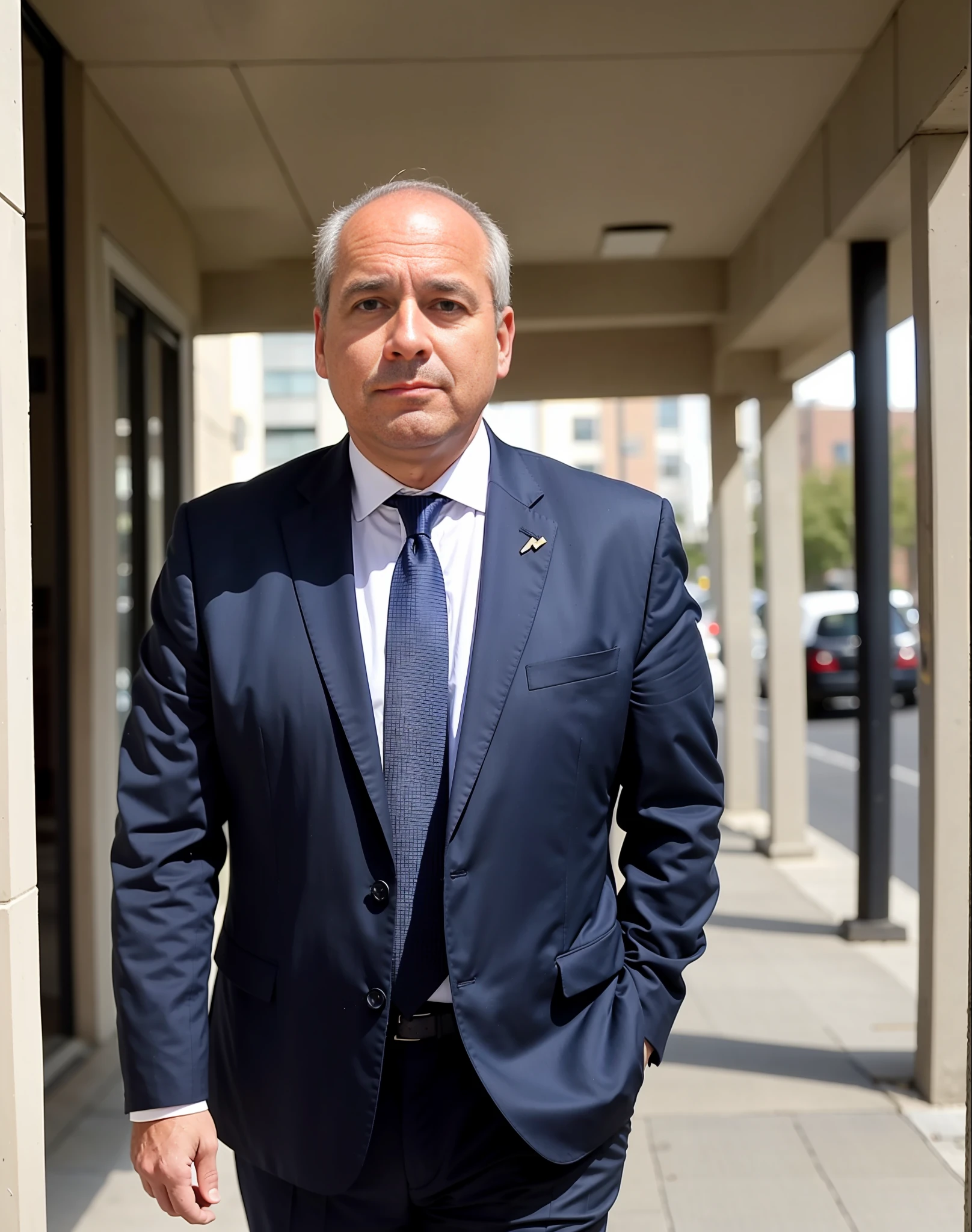 middle-aged man in a suit, lawyer
