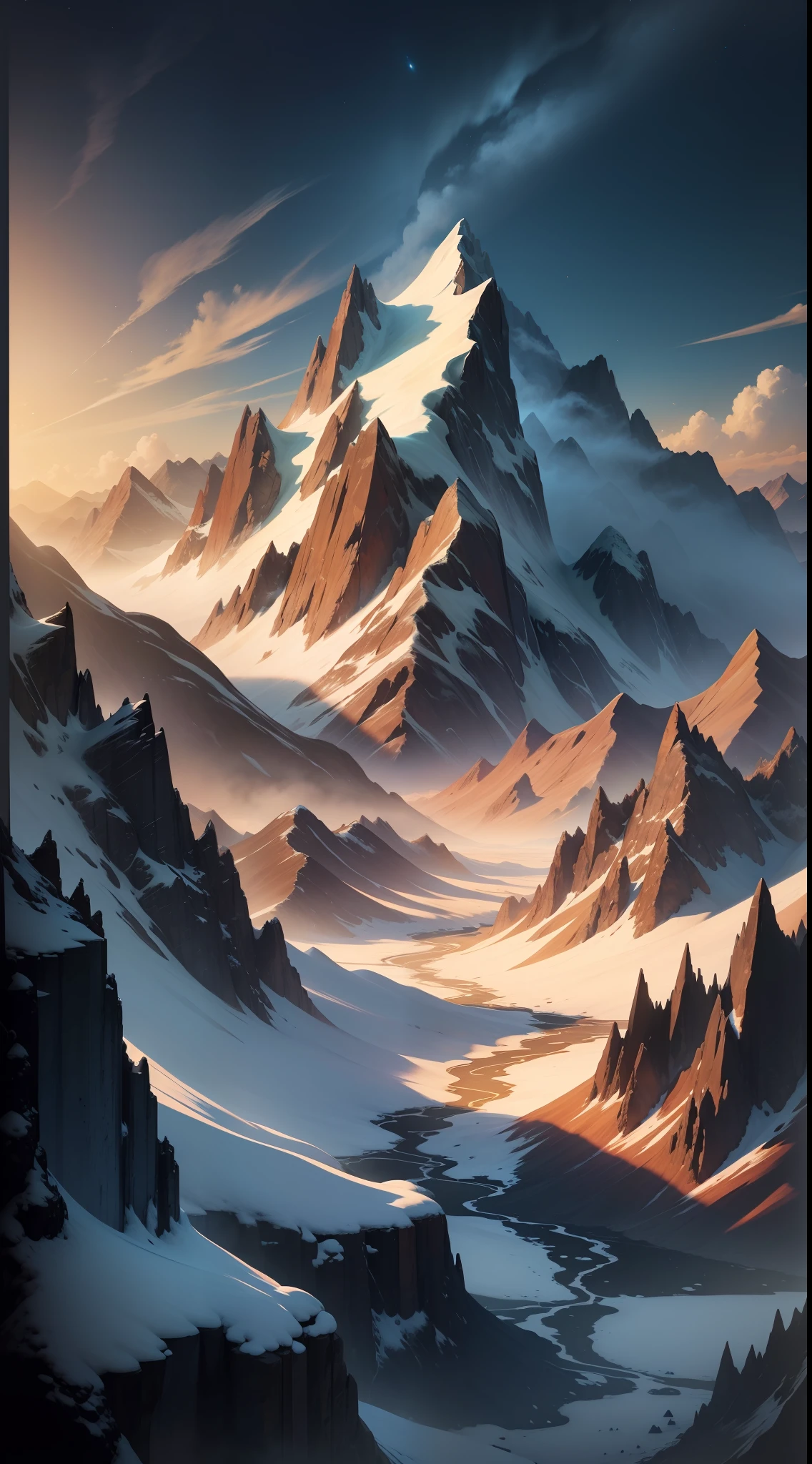 When you come to the magnificent scenery, you will be struck by the magnificent and magnificent natural scenery. The boundless earth stretches to the border mountains and stands tall, like a dragon winding around. Sunlight shines on the mountain peaks, illuminating every peak and valley.