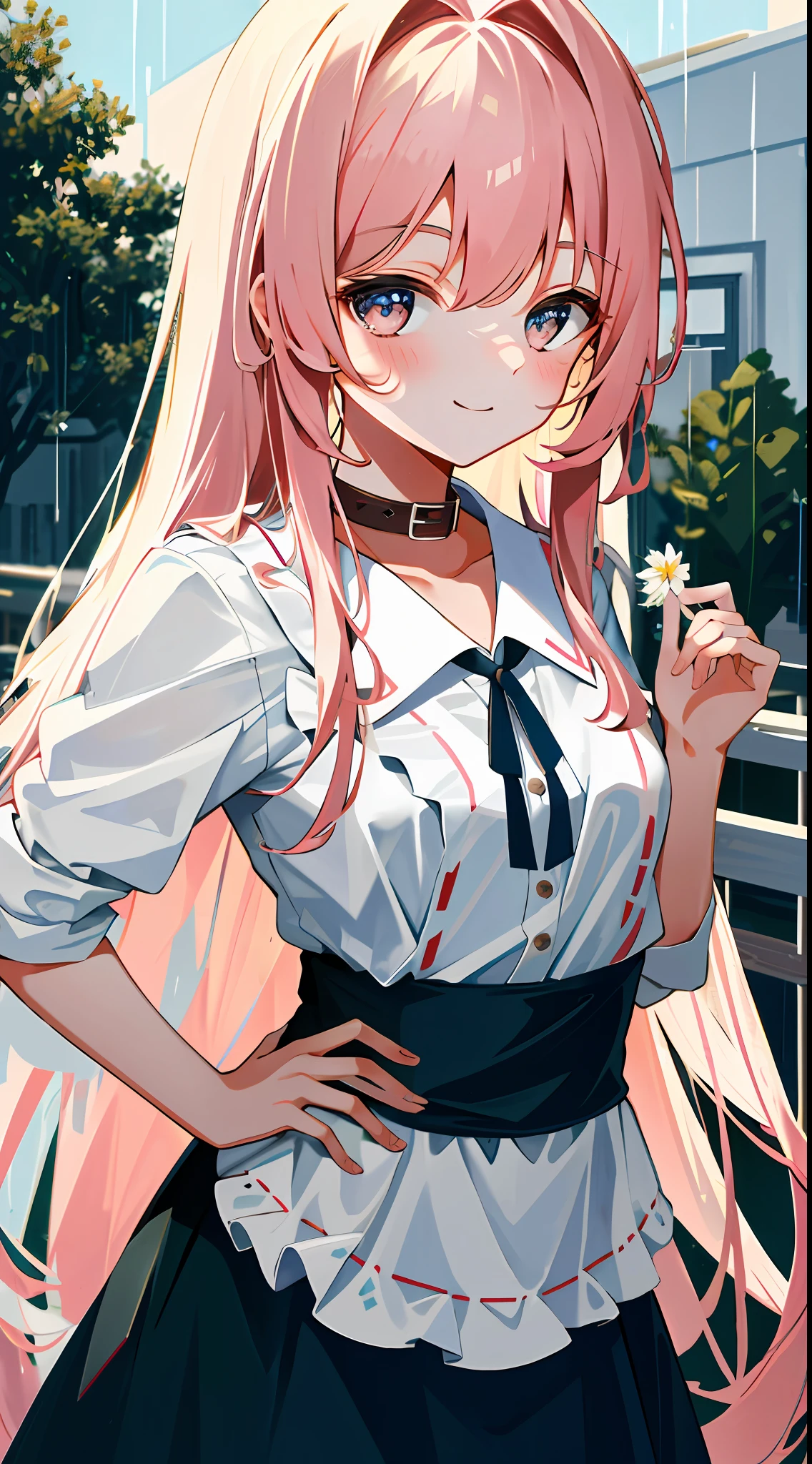 8K, Best Quality, Masterpiece: 1.2) , Super Detail, 1 Girl, Cute, Indie, Beautiful Detail Sky, Detail Cafe, Evening, Dating, (Nose Red) , Sweet Smile, (Smile: 1.15) , (Shut Up) Small Tits, Small Beautiful Detail Eyes, (Collar Shirt: 1.1) , Night, Wet, Business Dress, Rain, Long Hair, Flowing Hair,