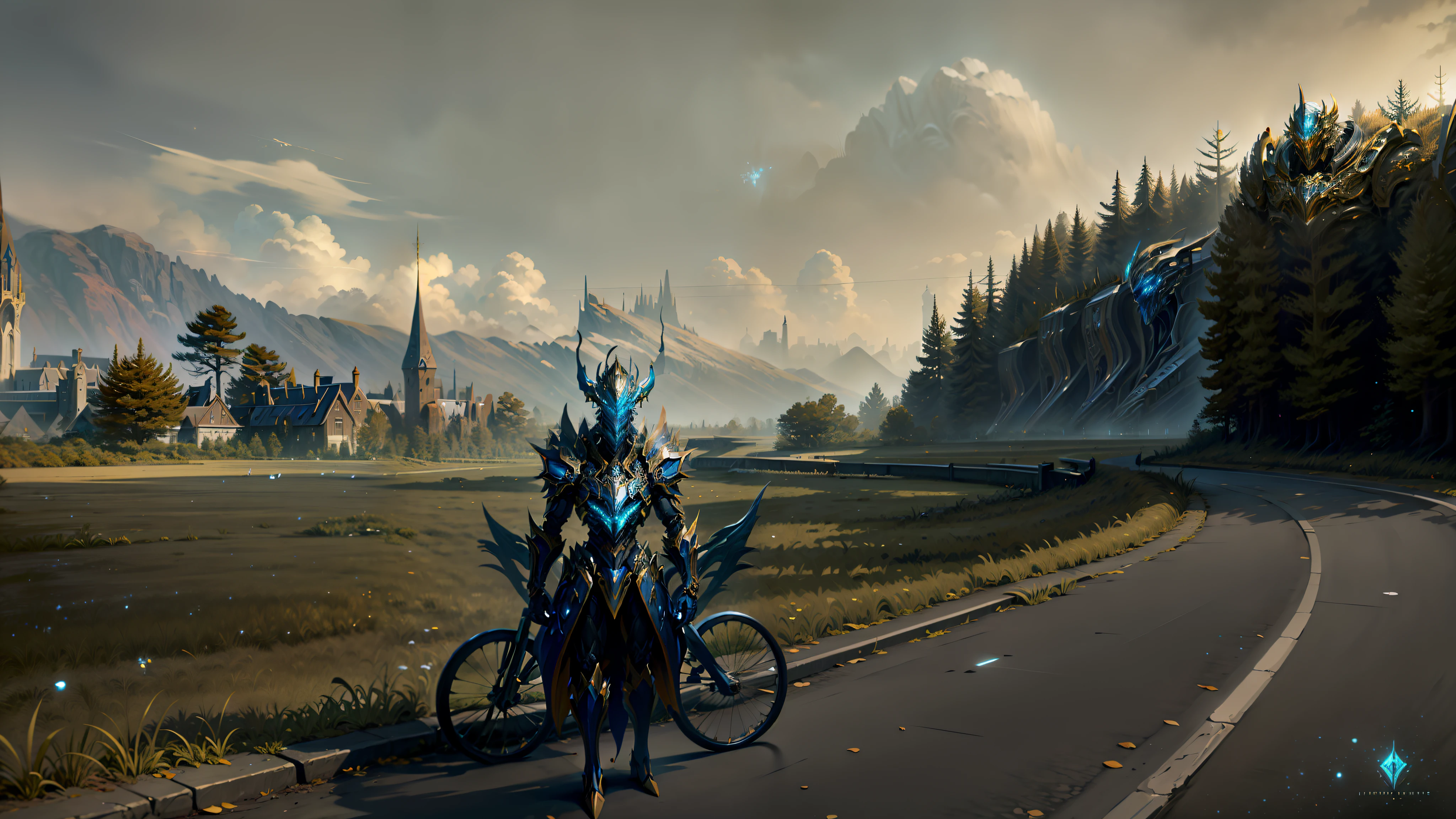 (masterpiece:1.2), best quality, high resolution, unity 8k wallpaper, (illustration:1.0), beautiful detailed, extremely detailed, perfect lighting, extremely detailed CG,glowing eyes,backlighting,
armor, fake_horns, glowing, full_armor,warframe,humanoid_robot,horns,helmet,mask,sample_background,weapon, monster, blue_armor,
looking at the viewer,solo,perspective,