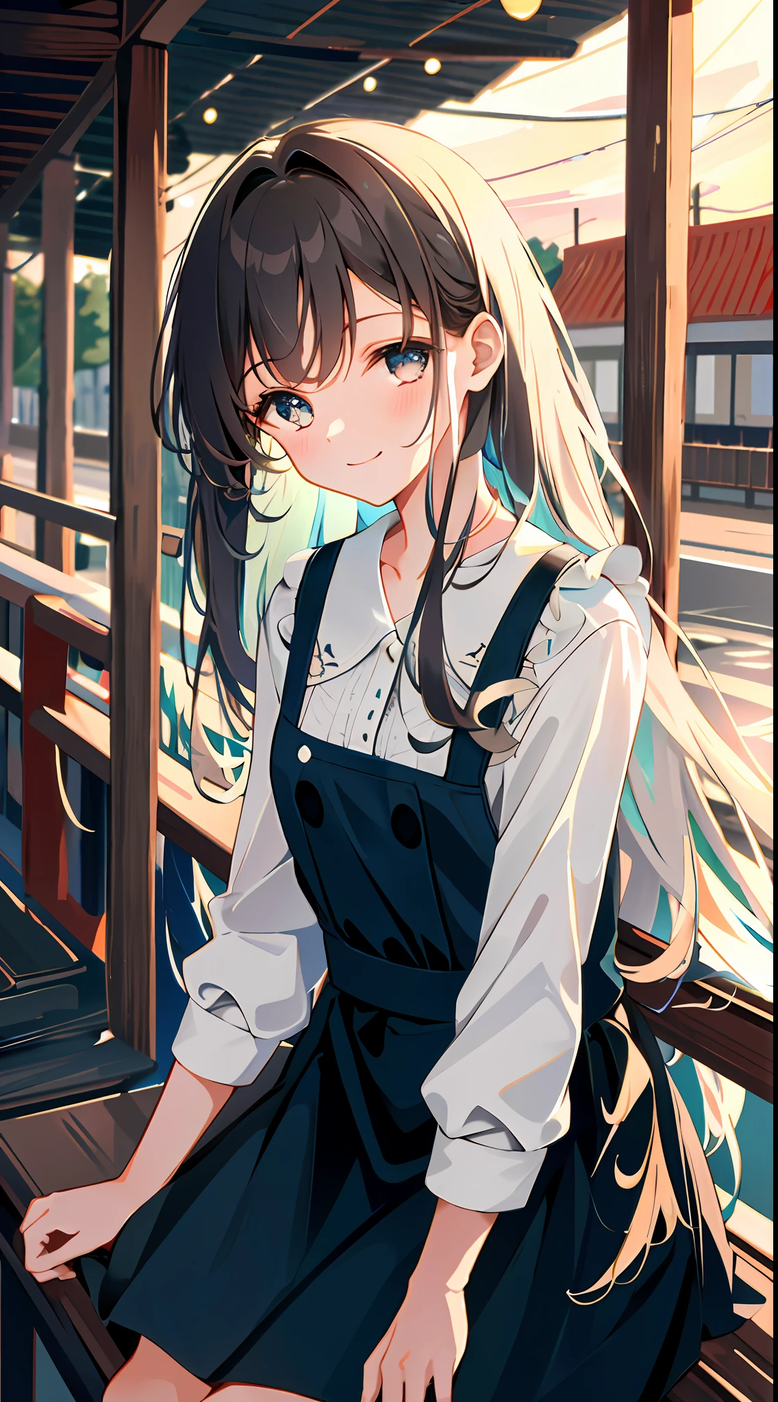 8K, Best Quality, Masterpiece: 1.2) , Super Detail, 1 Girl, Cute, Indie, Beautiful Detail Sky, Detail Cafe, Evening, Sit, Dating, (Nose Red) , Sweet Smile, (Smile: 1.15) , (Shut Up) Small Tits, Small Beautiful Detail Eyes, (Collar Shirt: 1.1) , Night, Wet, Business Dress, Long Hair, Flowing Hair,