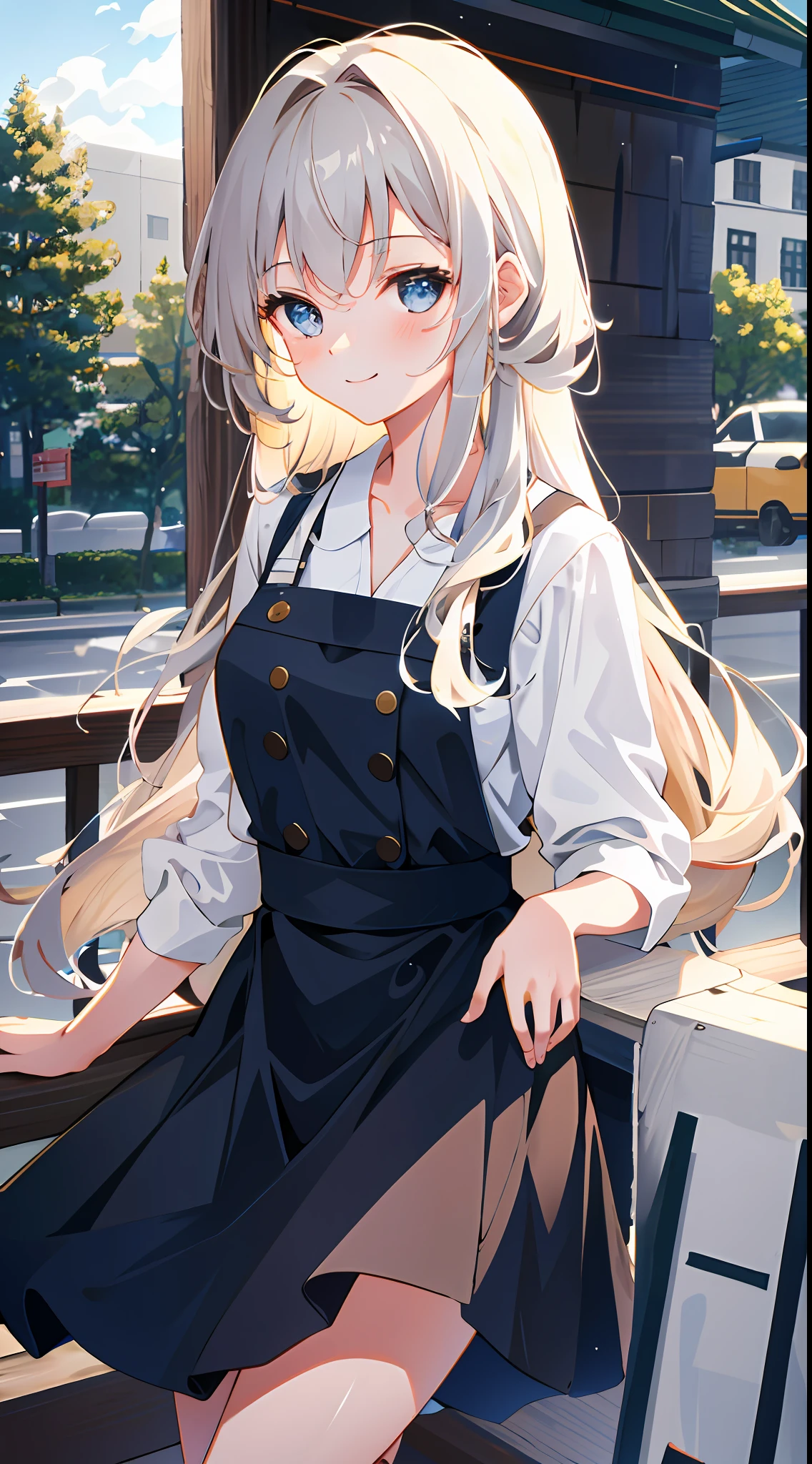 8K, Best Quality, Masterpiece: 1.2) , Super Detail, 1 Girl, Cute, Indie, Beautiful Detail Sky, Detail Cafe, Evening, Sit, Dating, (Nose Red) , Sweet Smile, (Smile: 1.15) , (Shut Up) Small Tits, Small Beautiful Detail Eyes, (Collar Shirt: 1.1) , Night, Wet, Business Dress, Long Hair, Flowing Hair,