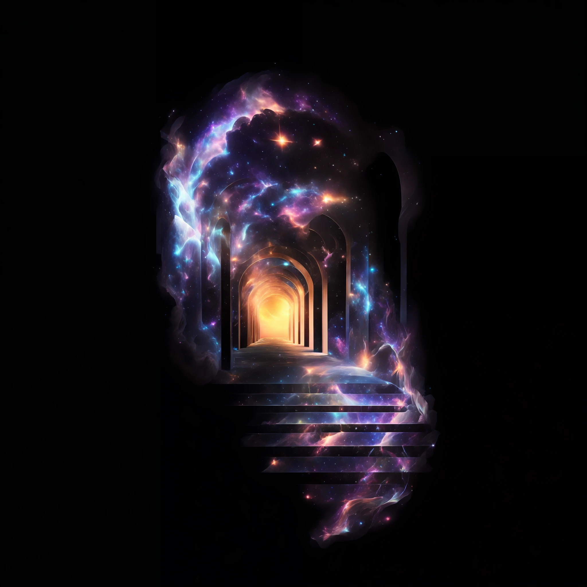 (masterpiece), 8k, ultra-detailed, floating, high resolution, surrounded by bright particles, surreal background, galaxy