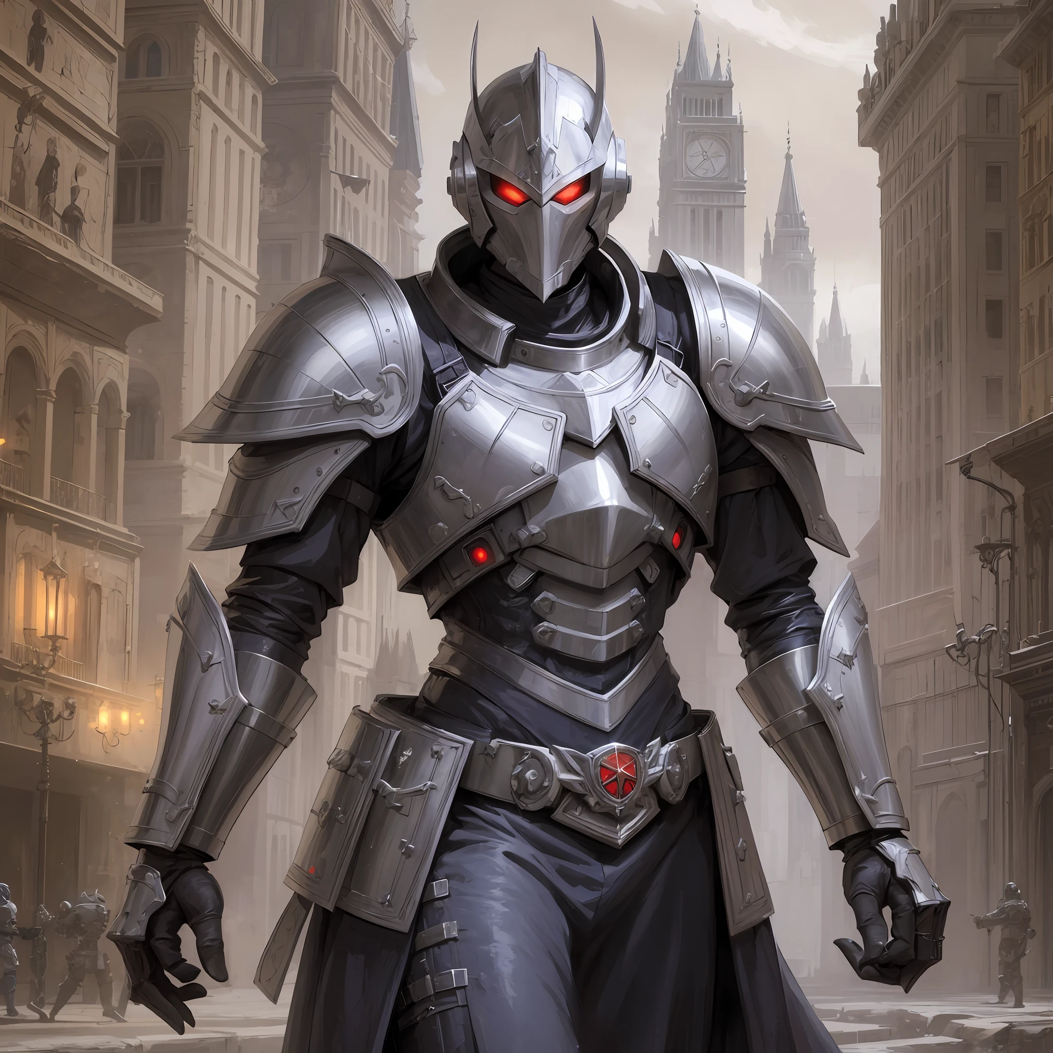 Advanced technology: Despite the medieval appearance of the armor, it must have advanced technological details such as LED lights, exhaust valves or other elements that show that the Templar is an advanced war machine. --auto --s2