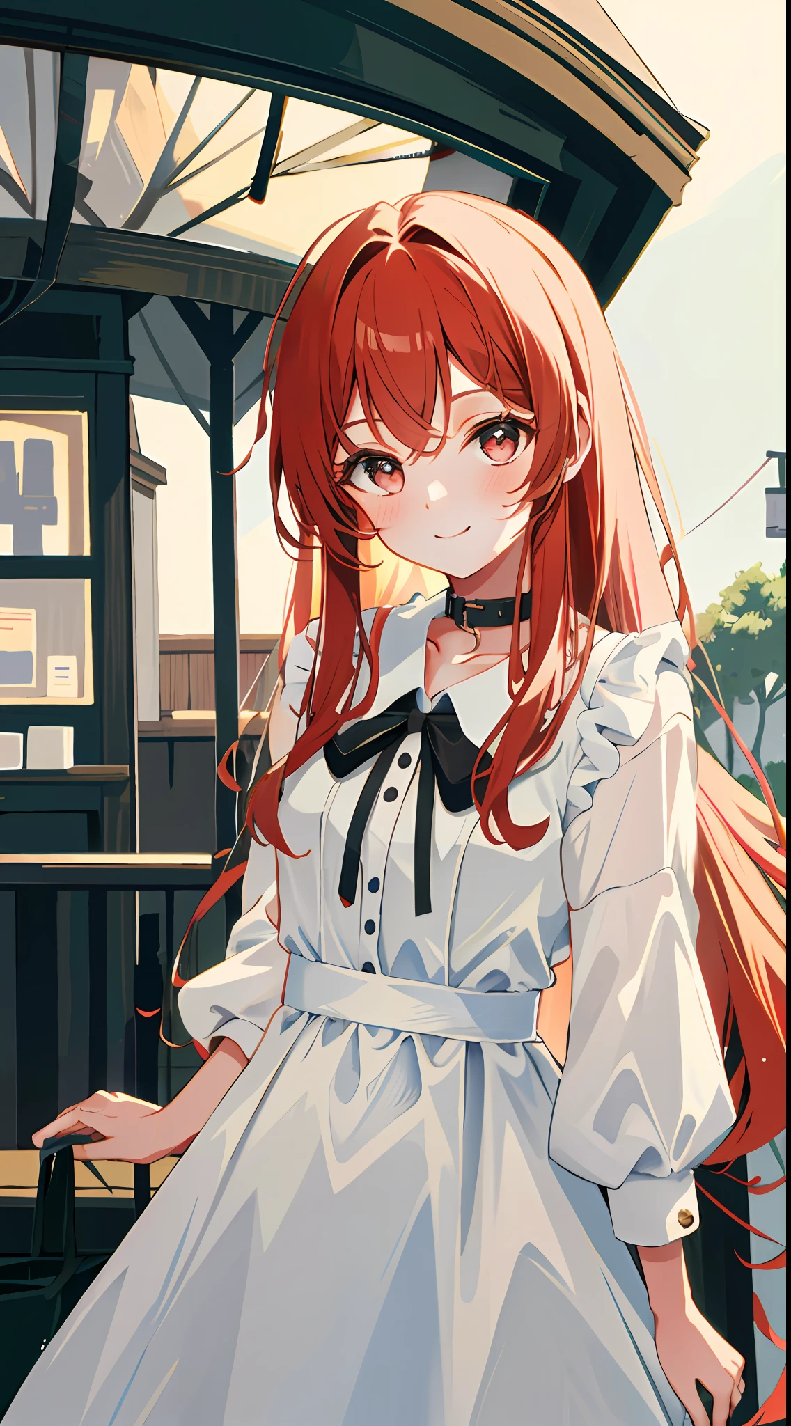 8K, Best Quality, Masterpiece: 1.2) , Super Detail, 1 Girl, Cute, Indie, Beautiful Details Sky, Detail Cafe, Evening, Dating, (Nose Red) , Sweet Smile, (Smile: 1.15) , (Shut Up) Small Tits, Small Beautiful Detail Eyes, (Collar Shirt: 1.1) , Night, Wet, Dress, Rain, Long Hair, Flowing Hair,