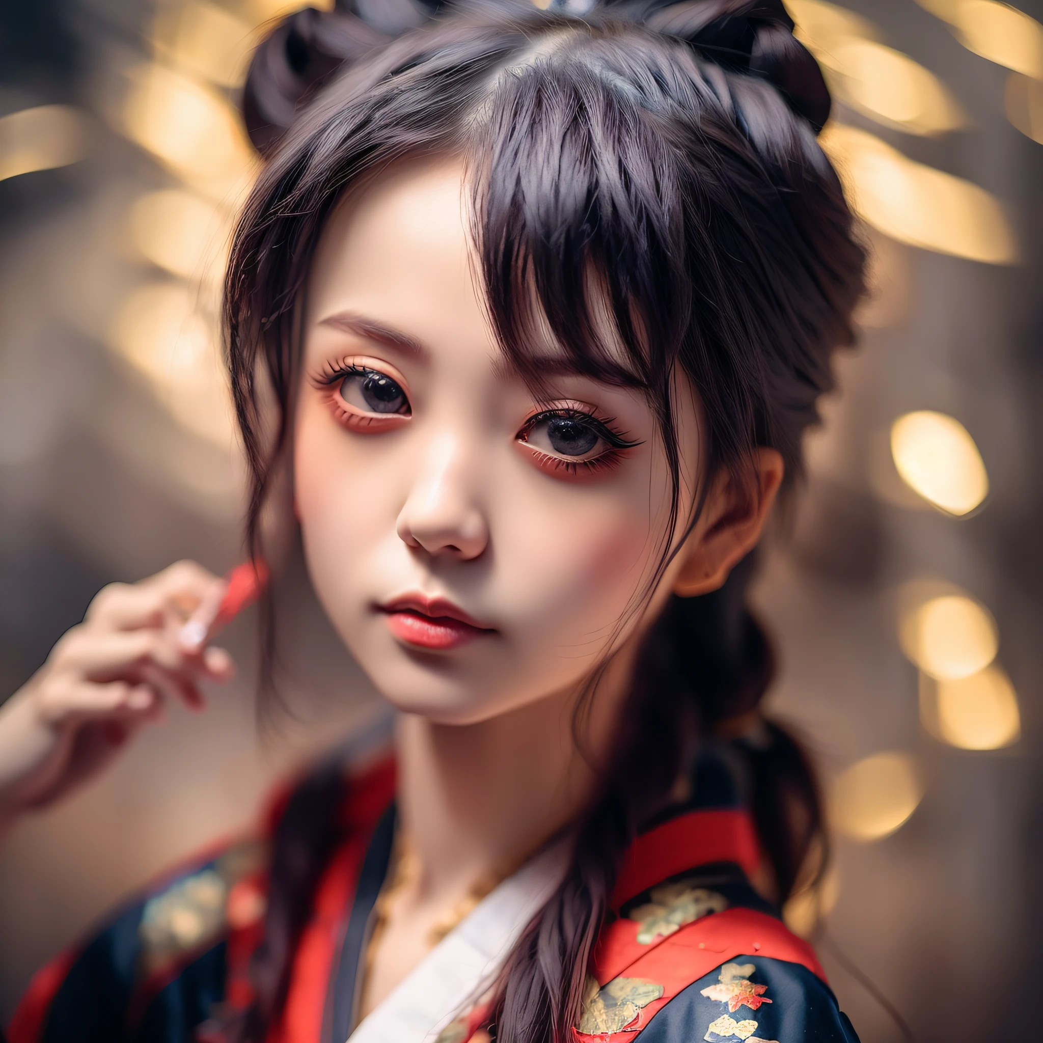 Japan person, pretty man, slender figure, long black hair, very detailed face and skin texture, detailed eyes, double eyelids, indoor --auto --s2