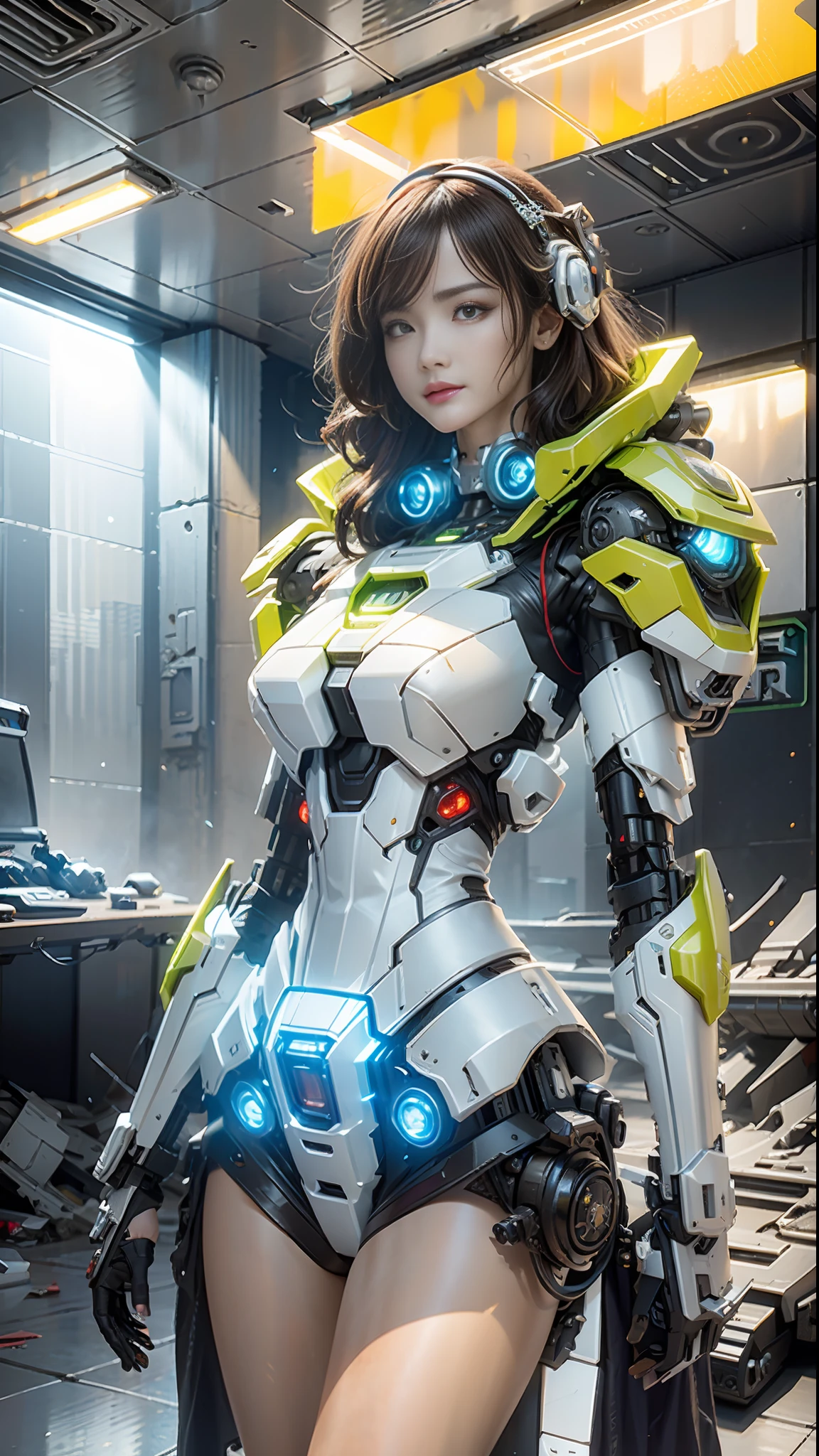 ((Best quality)), ((masterpiece)), (highly detailed:1.3), 3D,Shitu-mecha, beautiful cyberpunk women with her mecha in the ruins of city from a forgoten war, ancient technology,HDR (High Dynamic Range),Ray Tracing,NVIDIA RTX,Super-Resolution,Unreal 5,Subsurface scattering,PBR Texturing,Post-processing,Anisotropic Filtering,Depth-of-field,Maximum clarity and sharpness,Multi-layered textures,Albedo and Specular maps,Surface shading,Accurate simulation of light-material interaction,Perfect proportions,Octane Render,Two-tone lighting,Low ISO,White balance,Rule of thirds,Wide aperature,8K RAW,Efficient Sub-Pixel,sub-pixel convolution,luminescent particles,light scattering,Tyndall effect