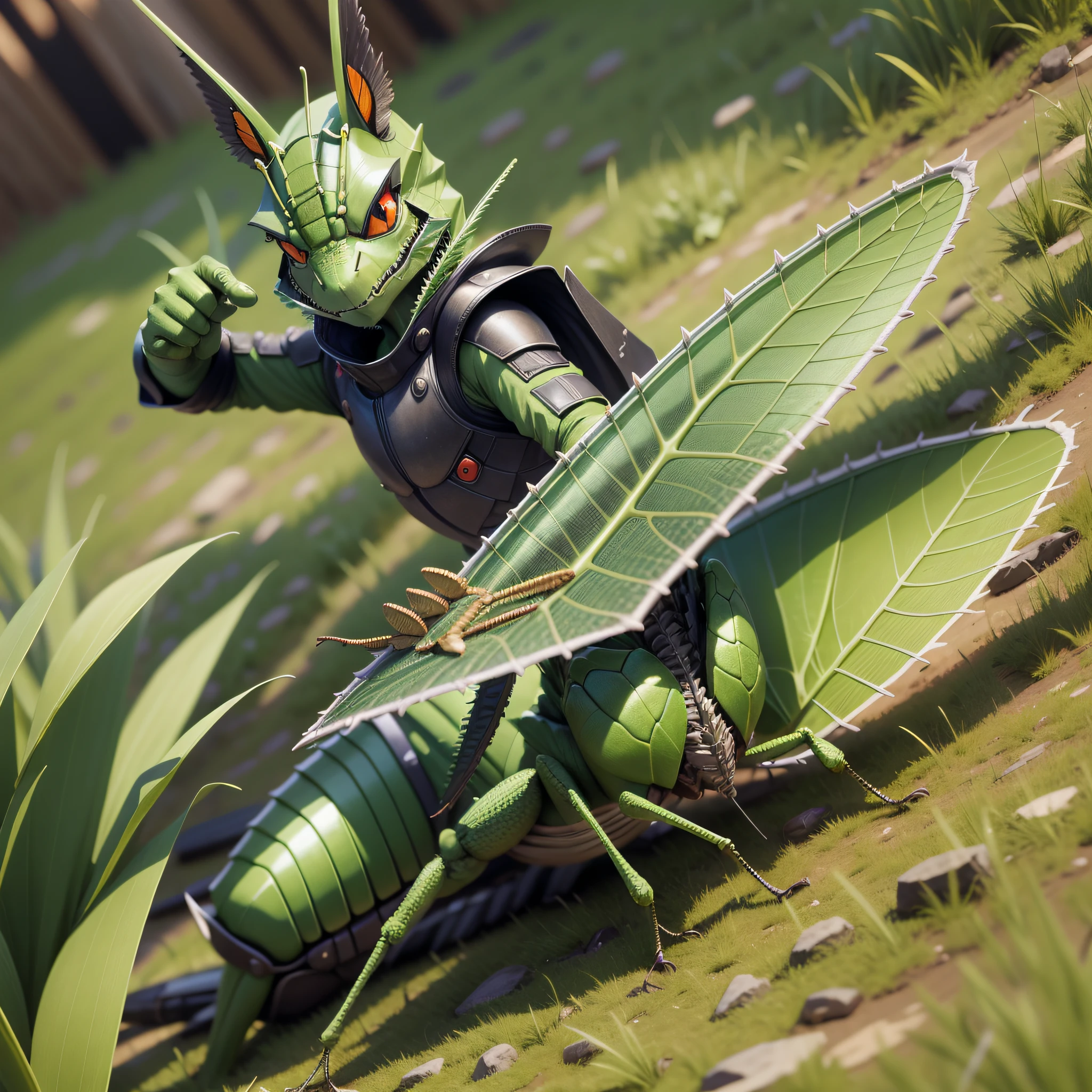 a grasshopper pointing to some file folders --auto --s2