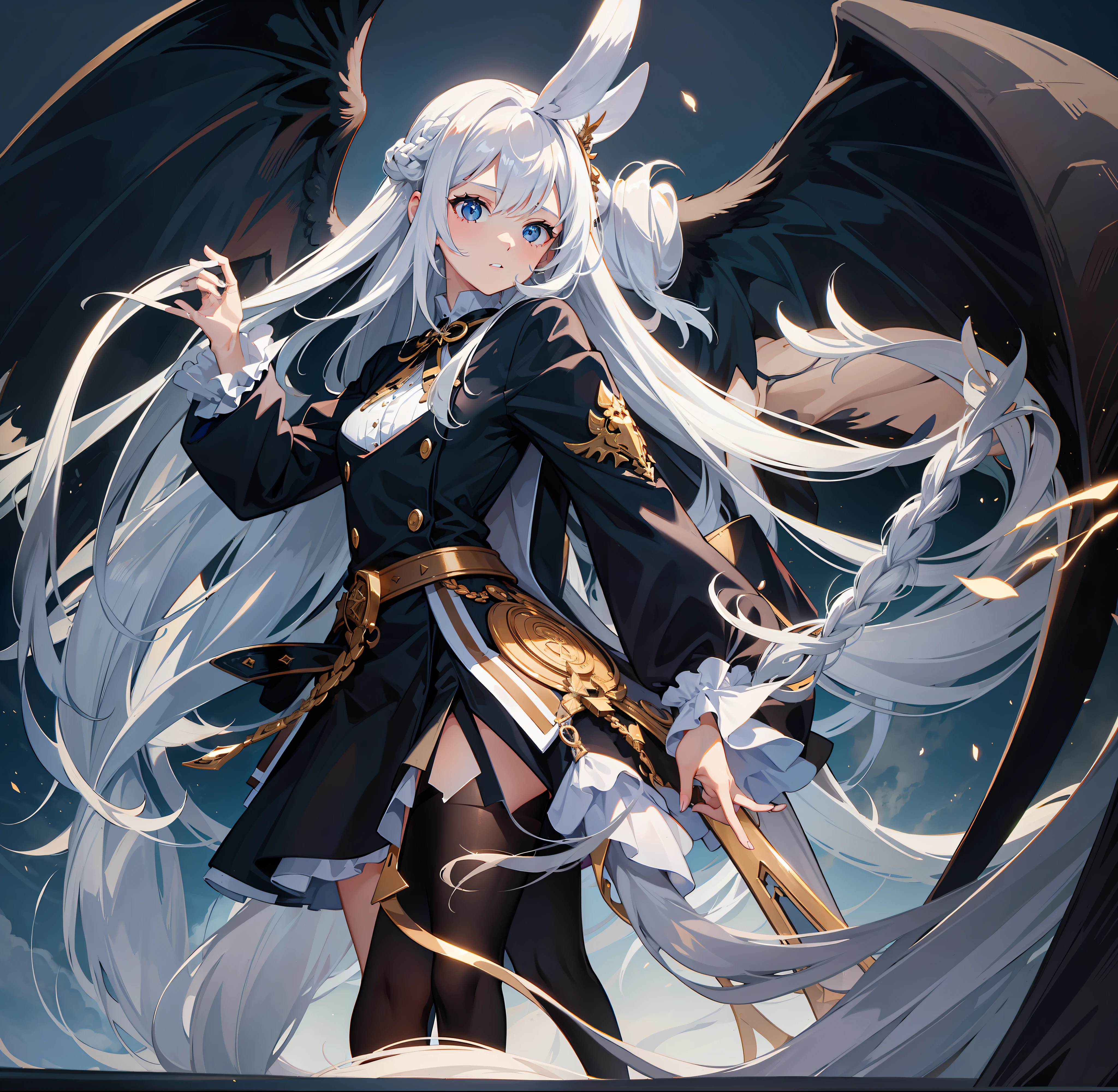 Girl with long white hair