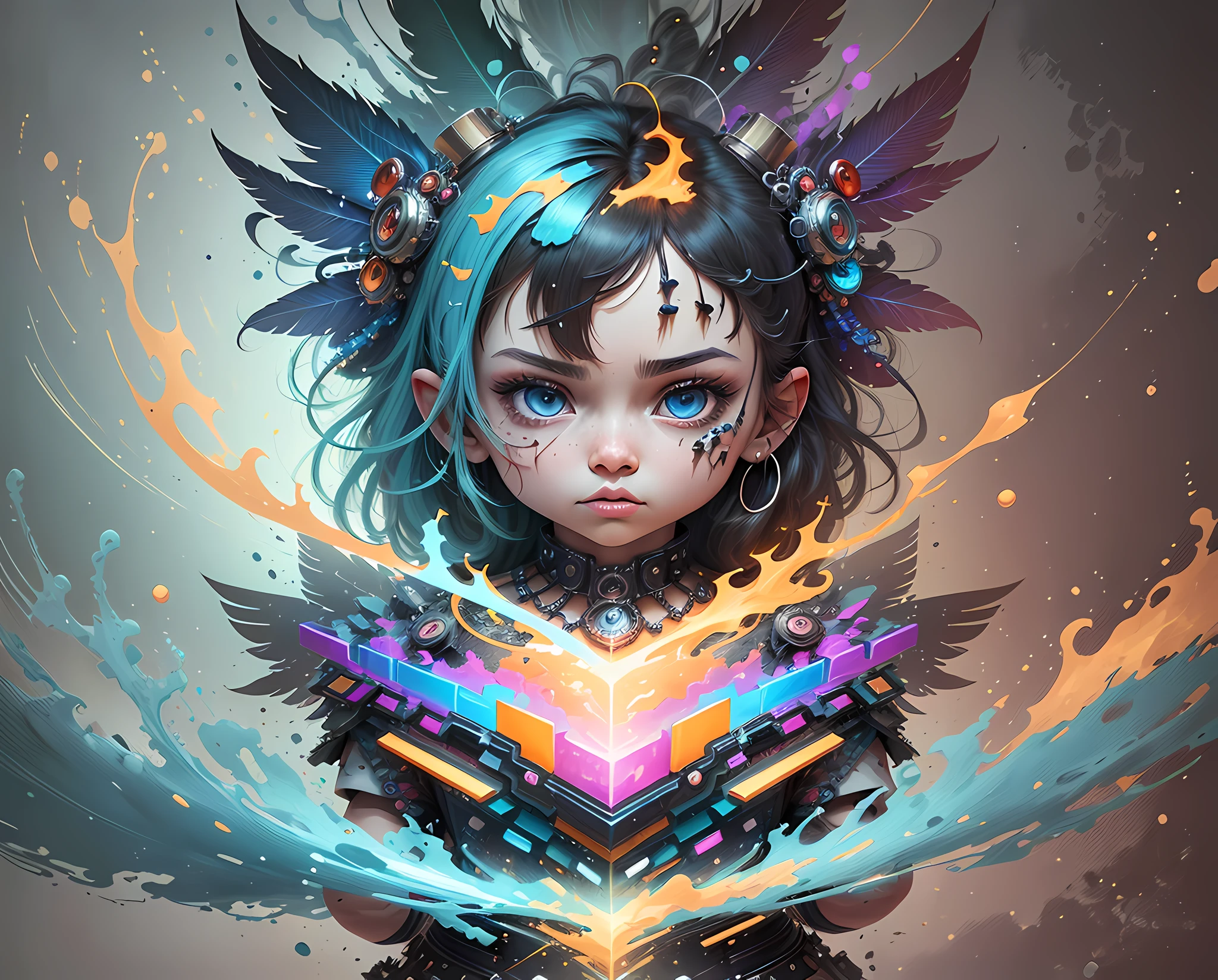((best quality)), ((masterpiece)), (detailed),
In a unique digital illustration,
A mesmerizing blend of art styles and visual elements comes together to create an extraordinary piece. (Mixed media fusion:1.3), (eclectic aesthetics:1.2), and (experimental techniques:1.1) are skillfully combined to push the boundaries of creativity. The illustration captivates viewers with its innovative approach and thought-provoking imagery.
Create a unique digital illustration that explores the fusion of different art styles and visual elements. Experiment with various techniques, such as mixed media, to create a visually striking composition. Embrace eclectic aesthetics and challenge conventional norms. Let your creativity shine by incorporating unexpected elements and pushing the boundaries of traditional digital art. Craft a masterpiece that captivates viewers and sparks their imagination. --auto --s2