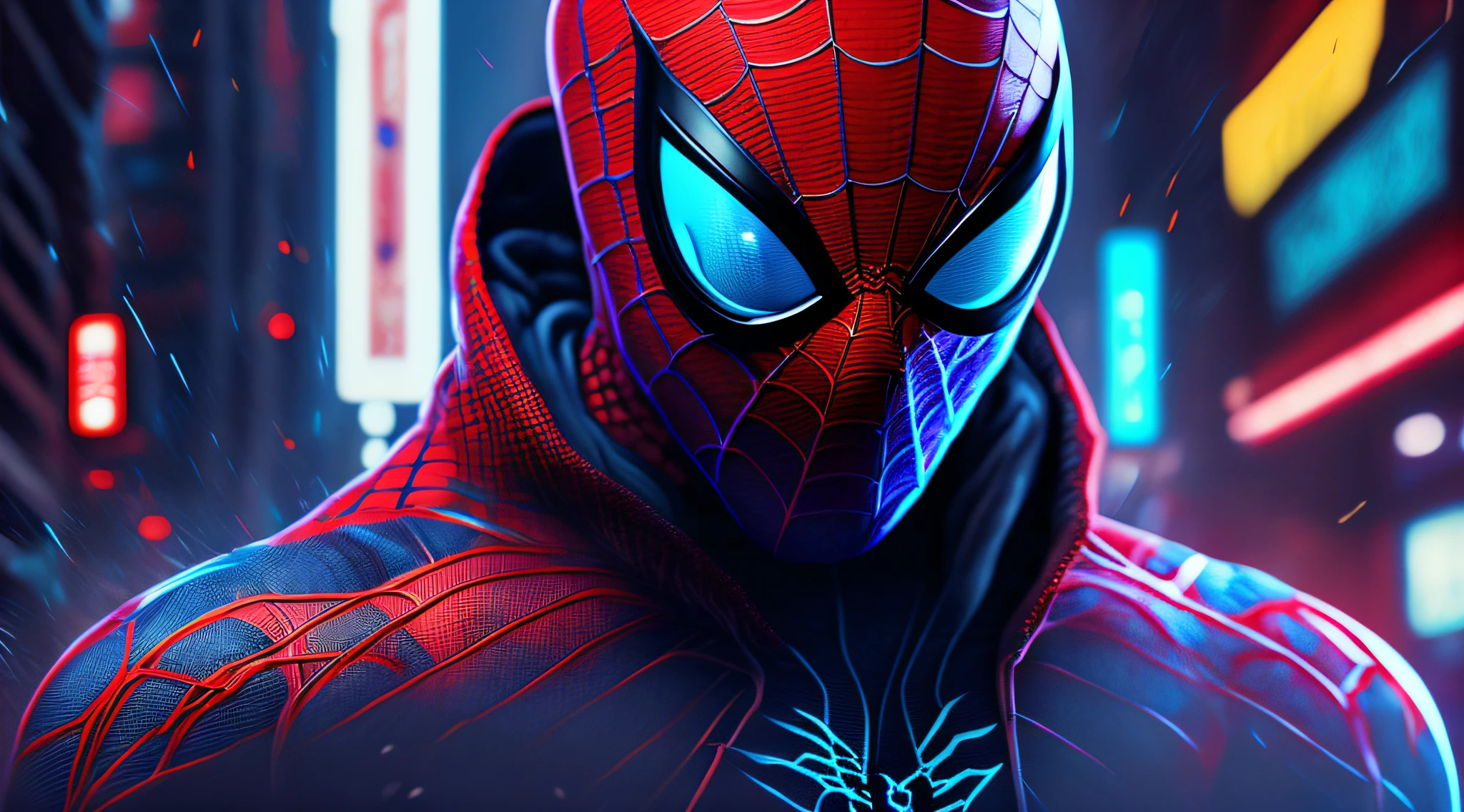 Spider-Man, Cyberpunk, 8k.