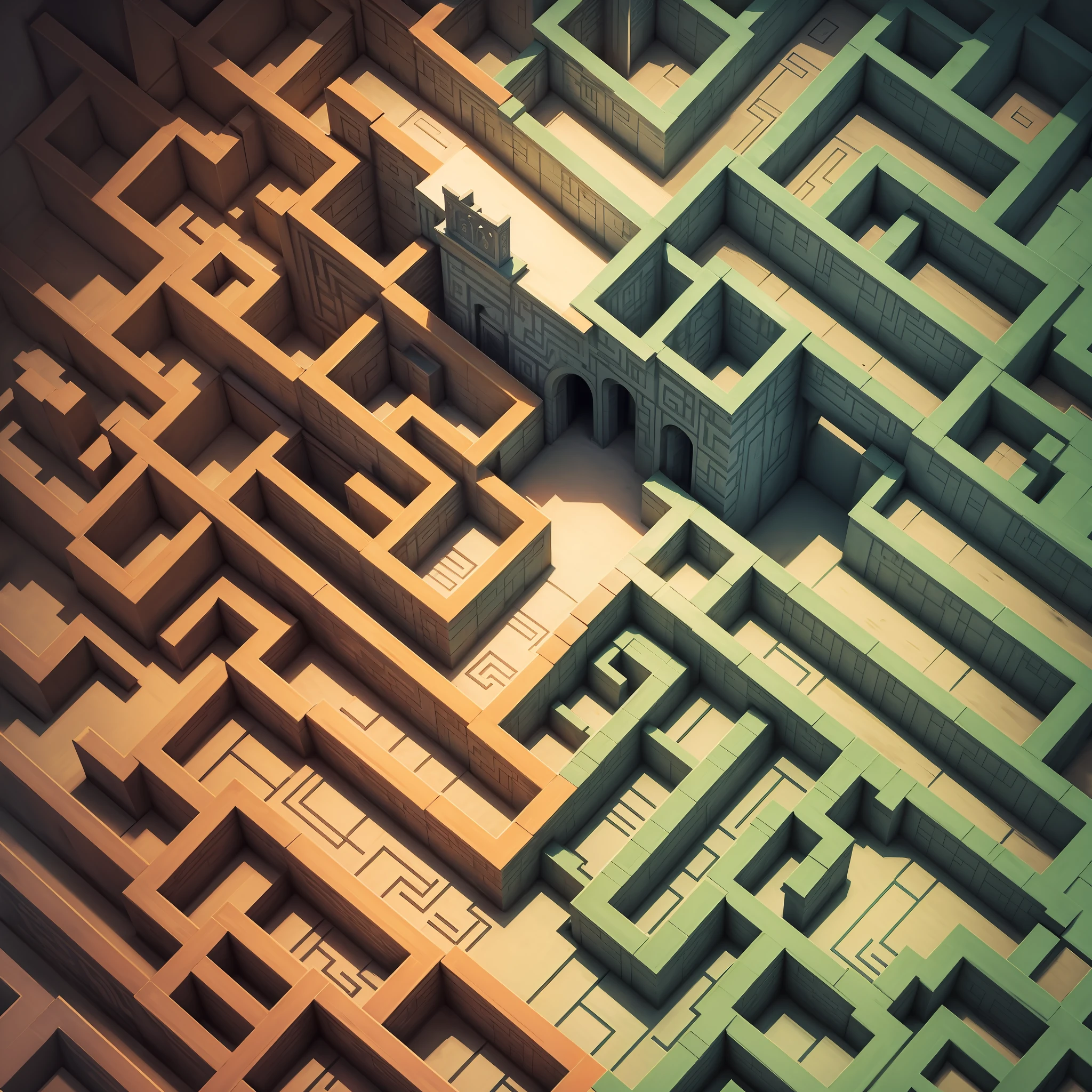 Create a maze from above --auto --s2